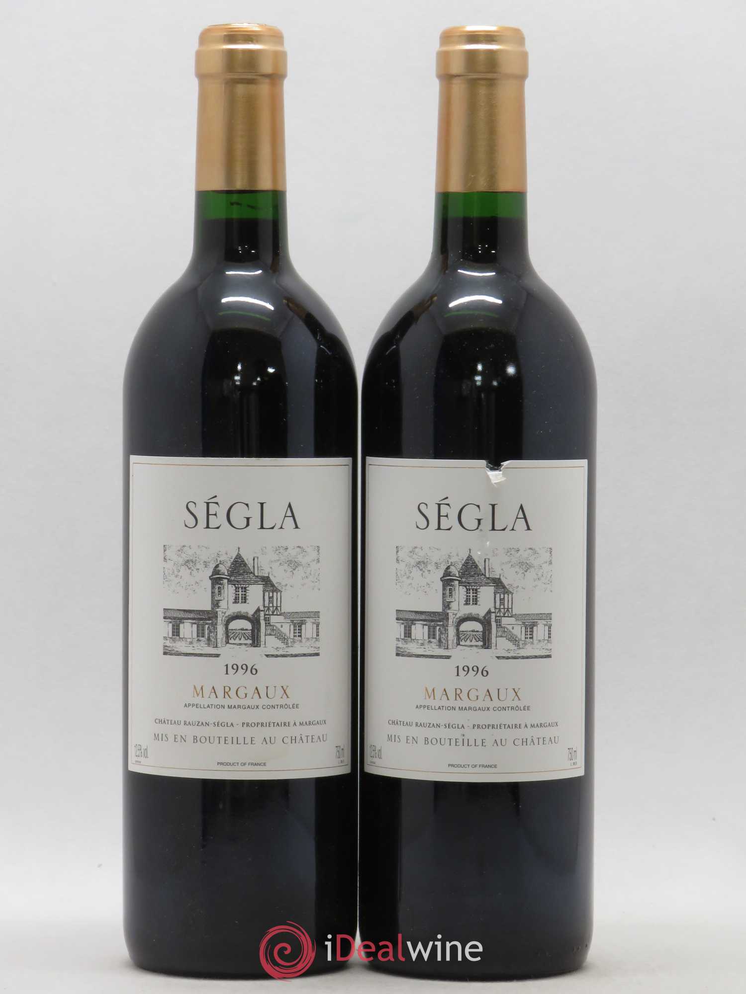 Ségla de Rauzan-Ségla 1996 - Lotto di 2 bottiglie - 0