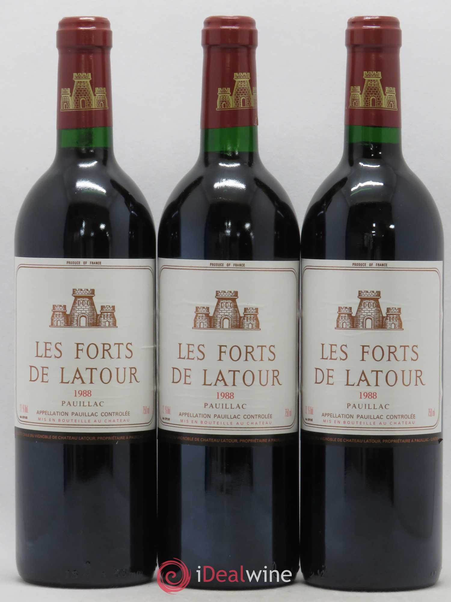 Les Forts de Latour Second Vin 1988 - Lot de 3 bouteilles - 0