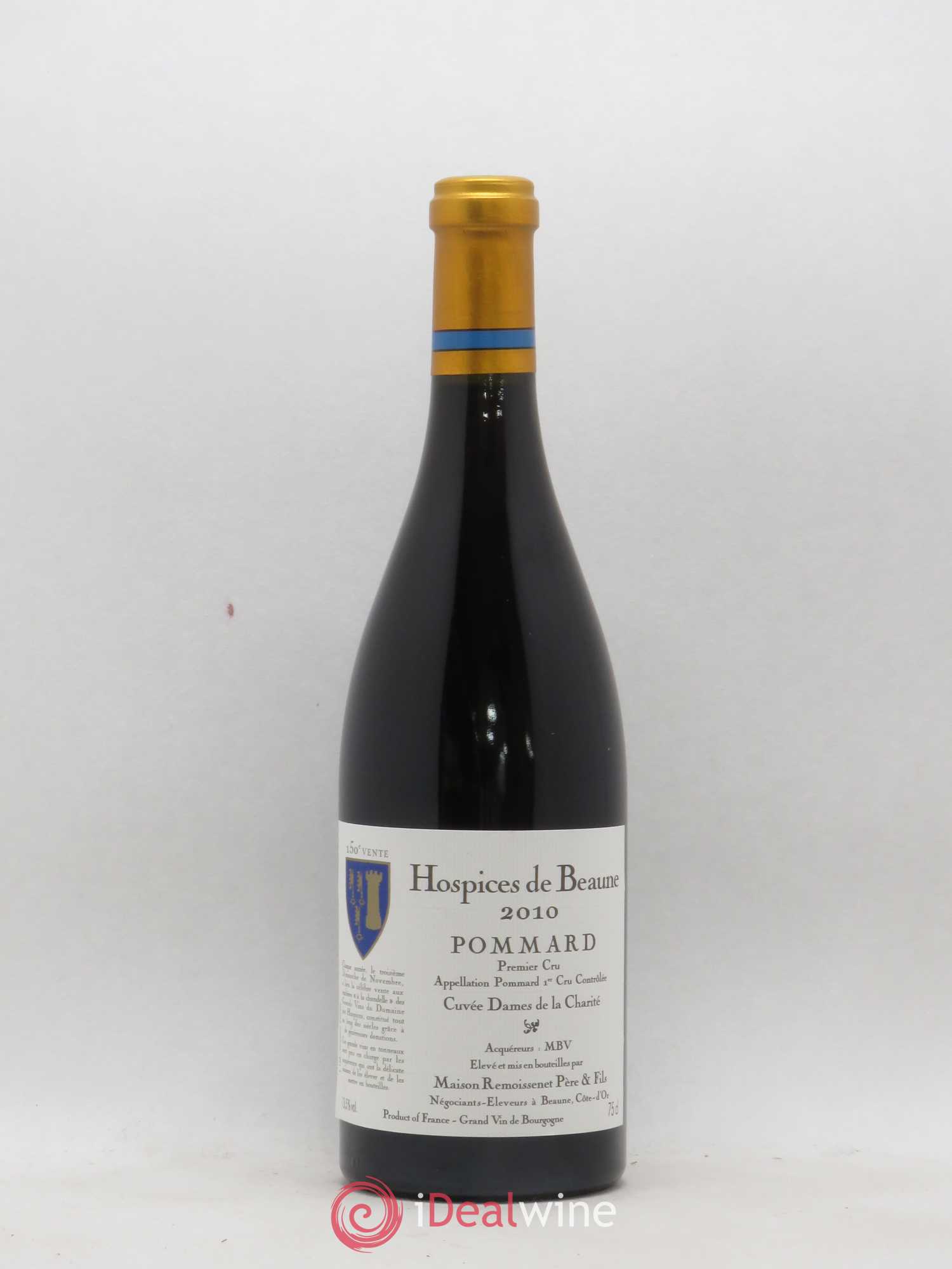 Pommard 1er Cru Cuvée Dames de la Charité Hospices de Beaune Remoissenet 2010 - Posten von 1 Flasche - 0