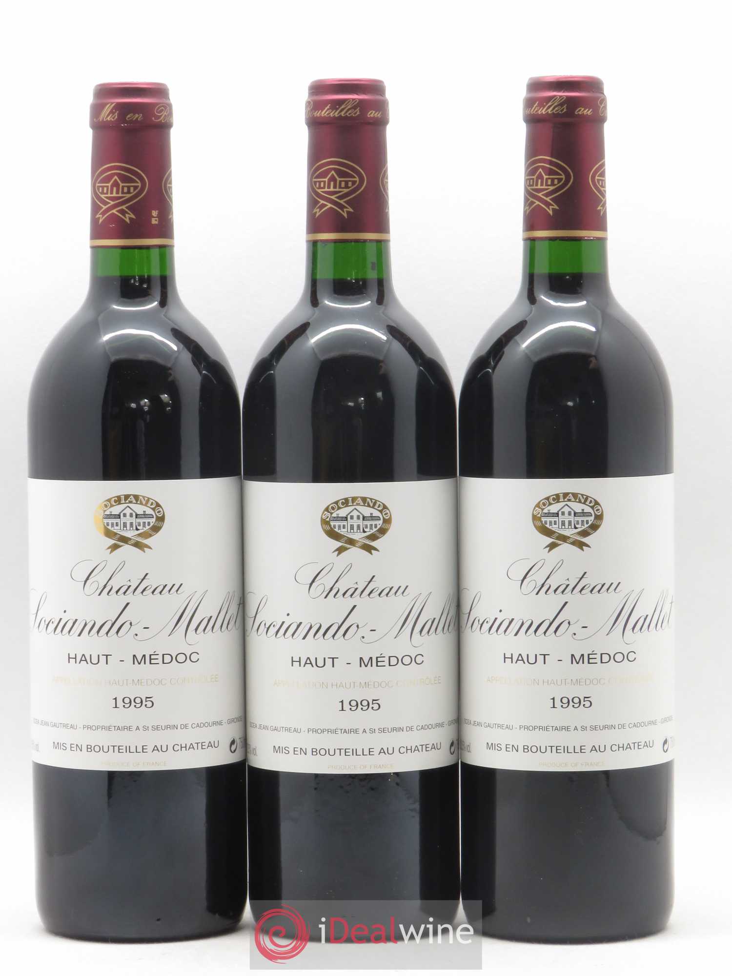 Château Sociando Mallet 1995 - Lot de 12 bouteilles - 2