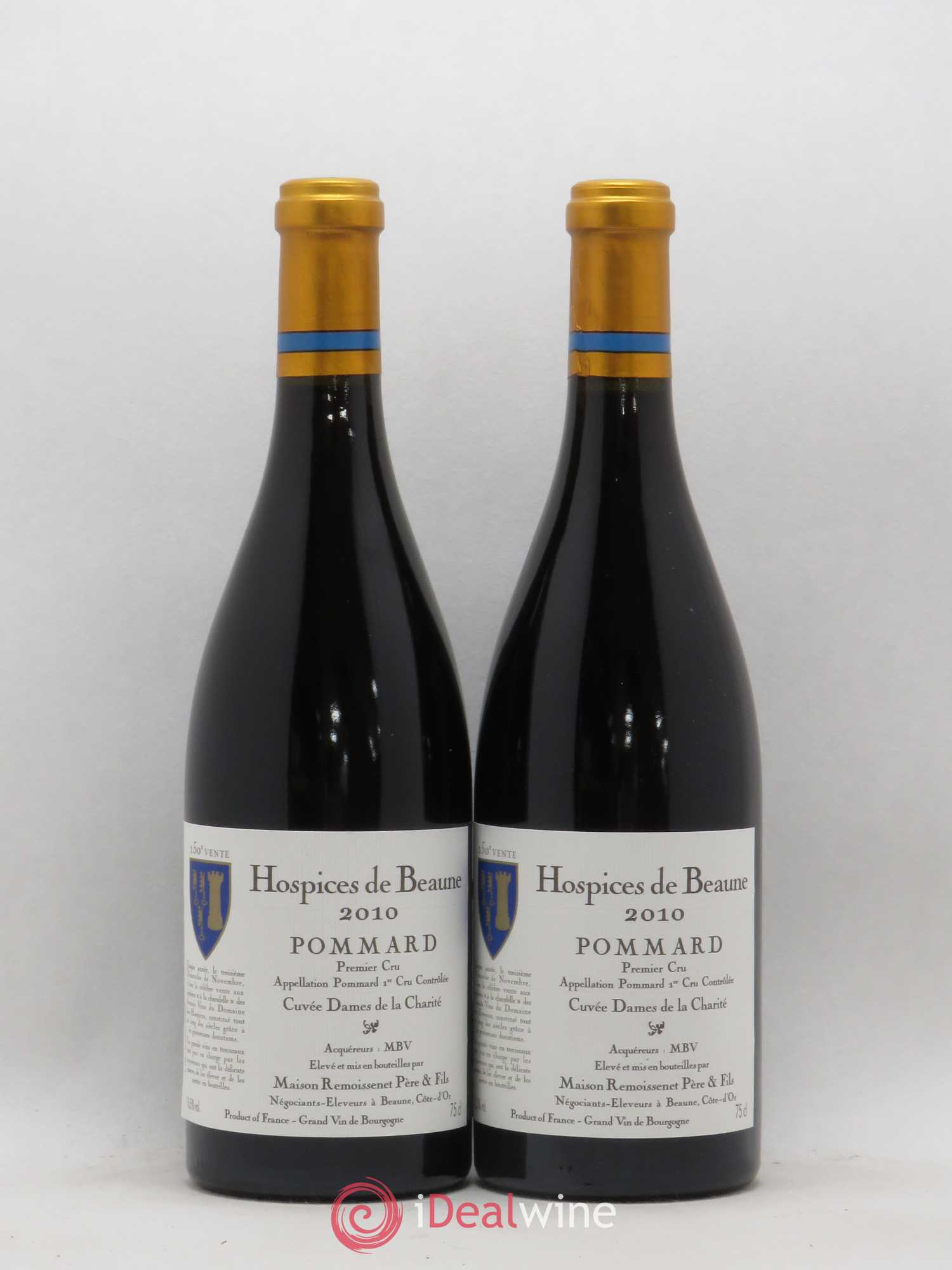Pommard 1er Cru Cuvée Dames de la Charité Hospices de Beaune Remoissenet 2010 - Posten von 2 Flaschen - 0