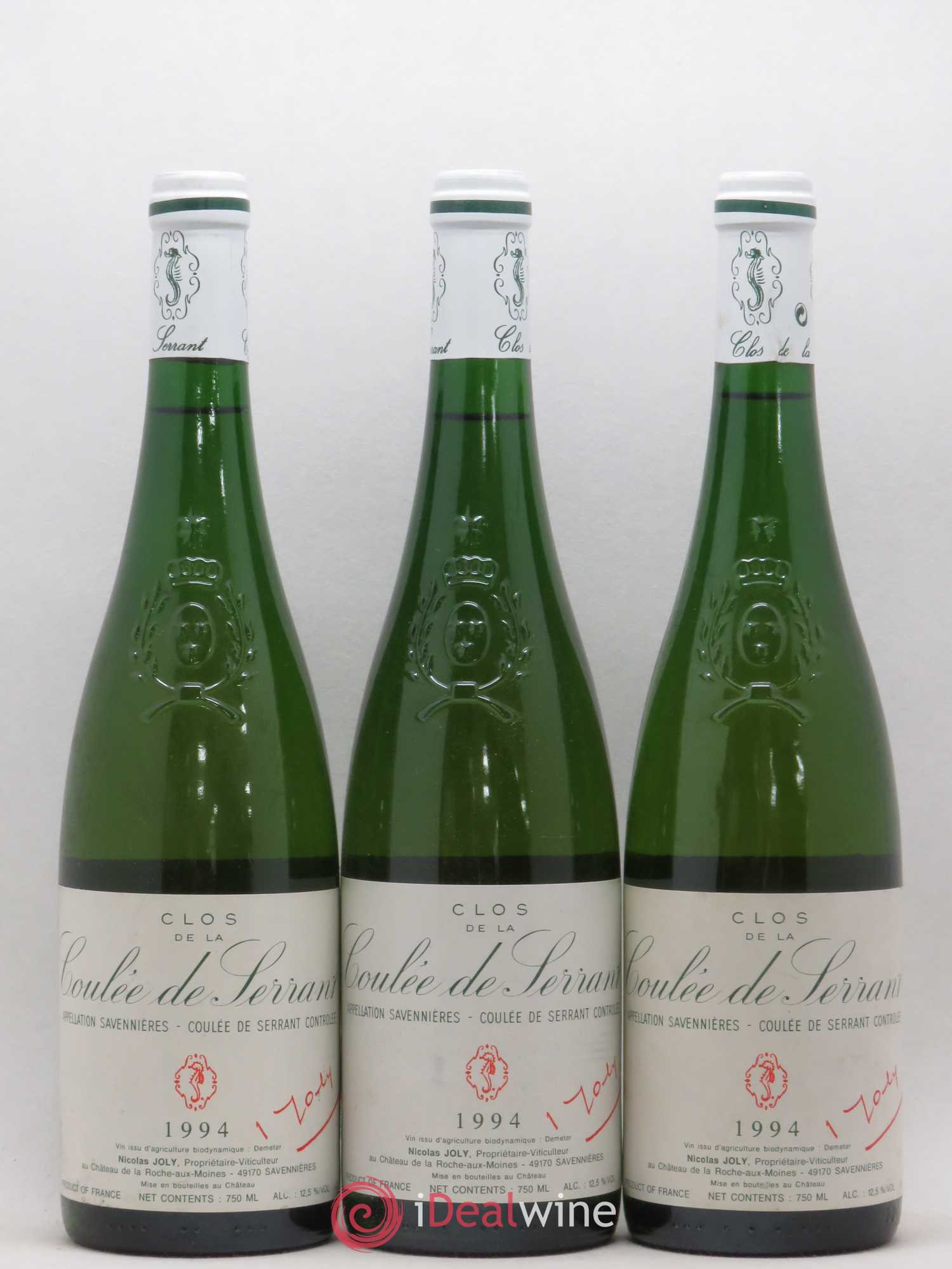Savennières Clos de la Coulée de Serrant Vignobles de la Coulée de Serrant - Nicolas Joly 1994 - Lot de 6 bouteilles - 2