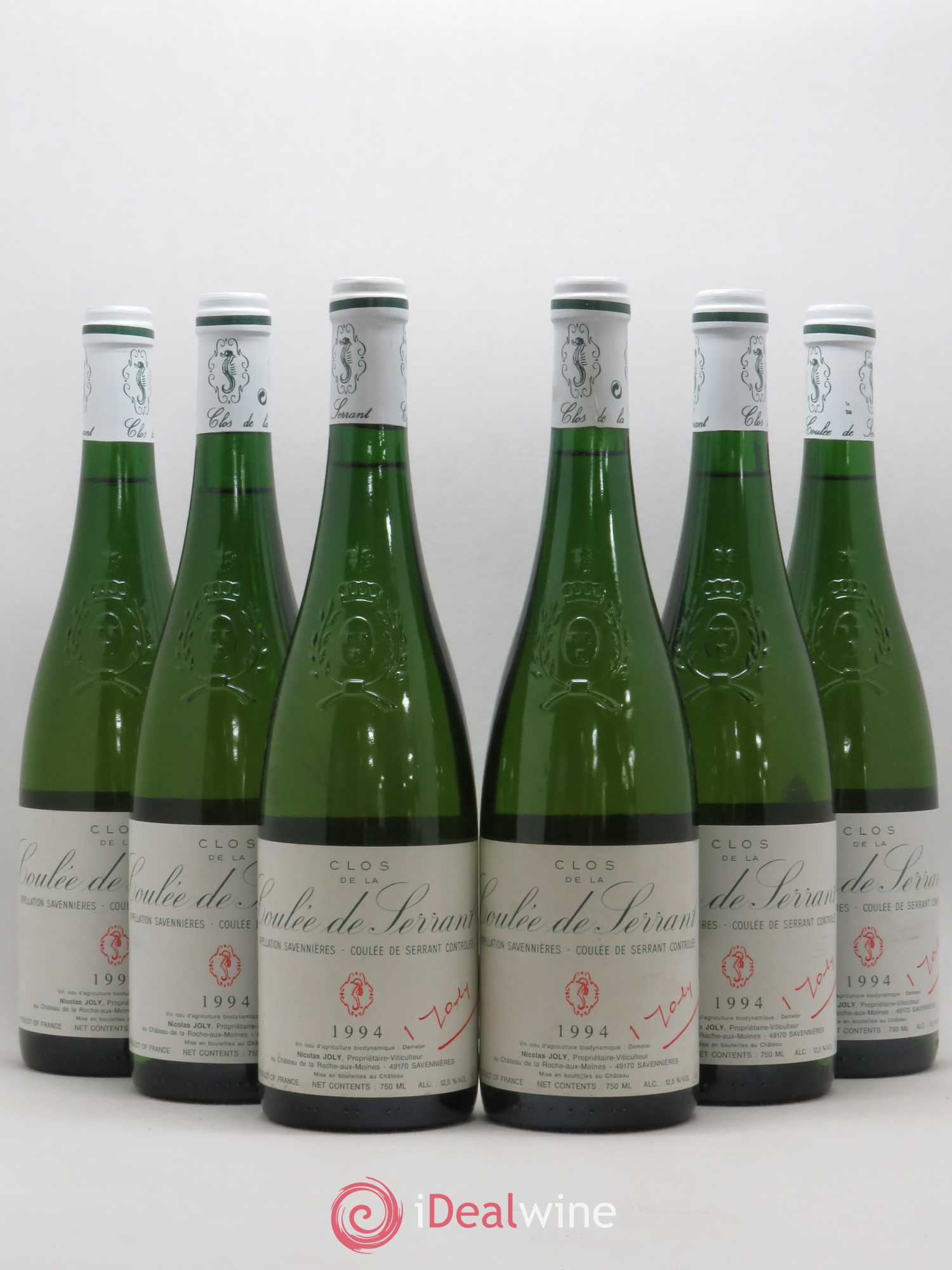 Savennières Clos de la Coulée de Serrant Vignobles de la Coulée de Serrant - Nicolas Joly 1994 - Lot de 6 bouteilles - 0