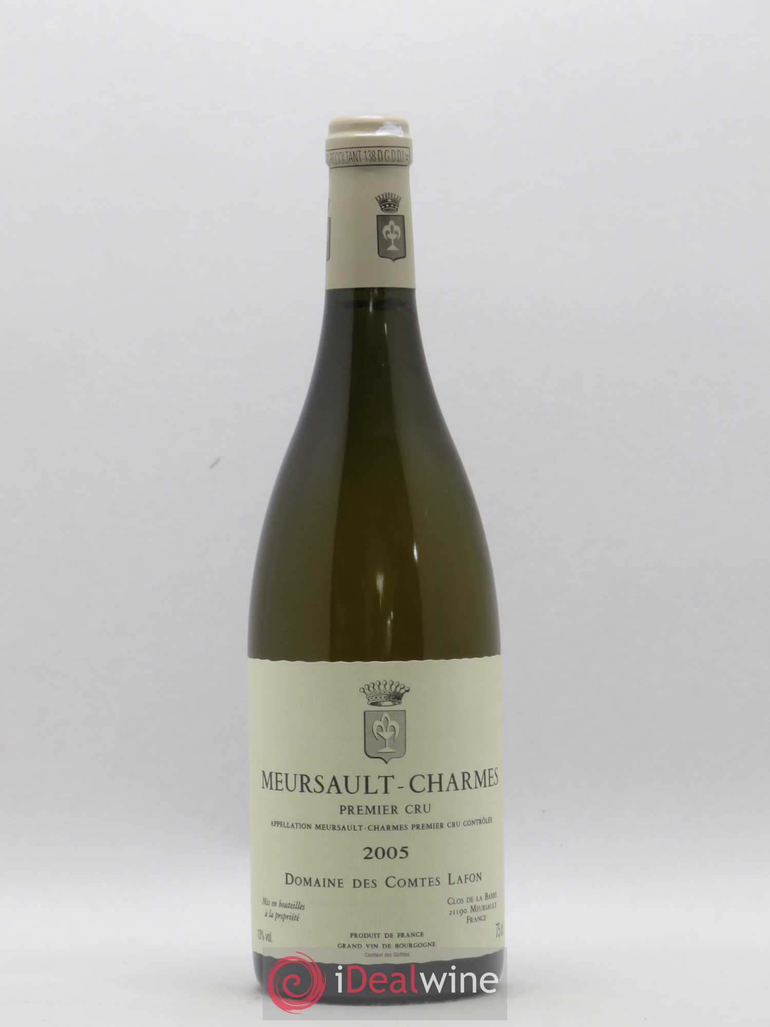 Meursault 1er Cru Charmes Comtes Lafon (Domaine des) 2005 - Lot de 1 bouteille - 0