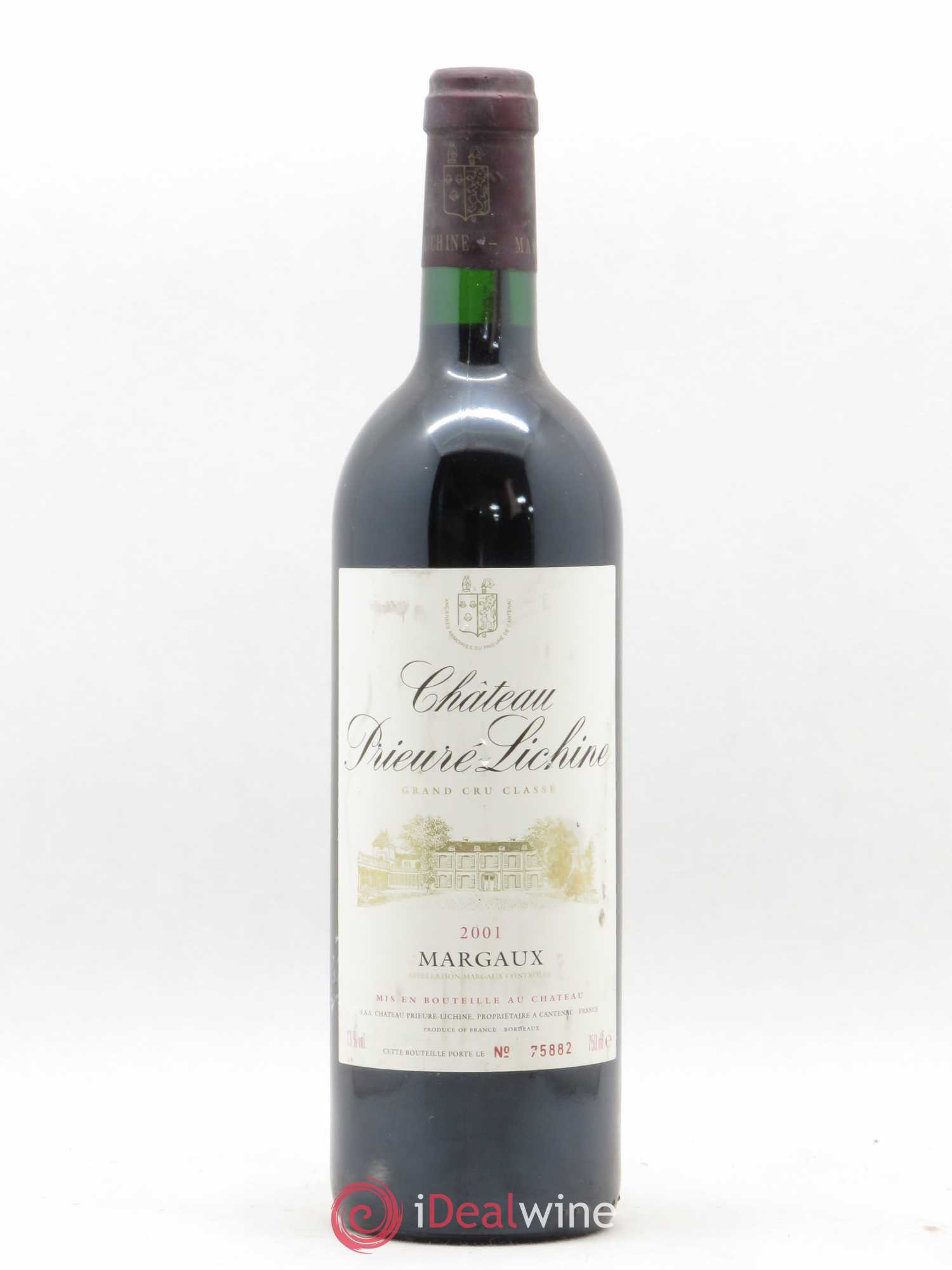 Château Prieuré Lichine 4ème Grand Cru Classé 2001 - Lot de 1 bouteille - 0