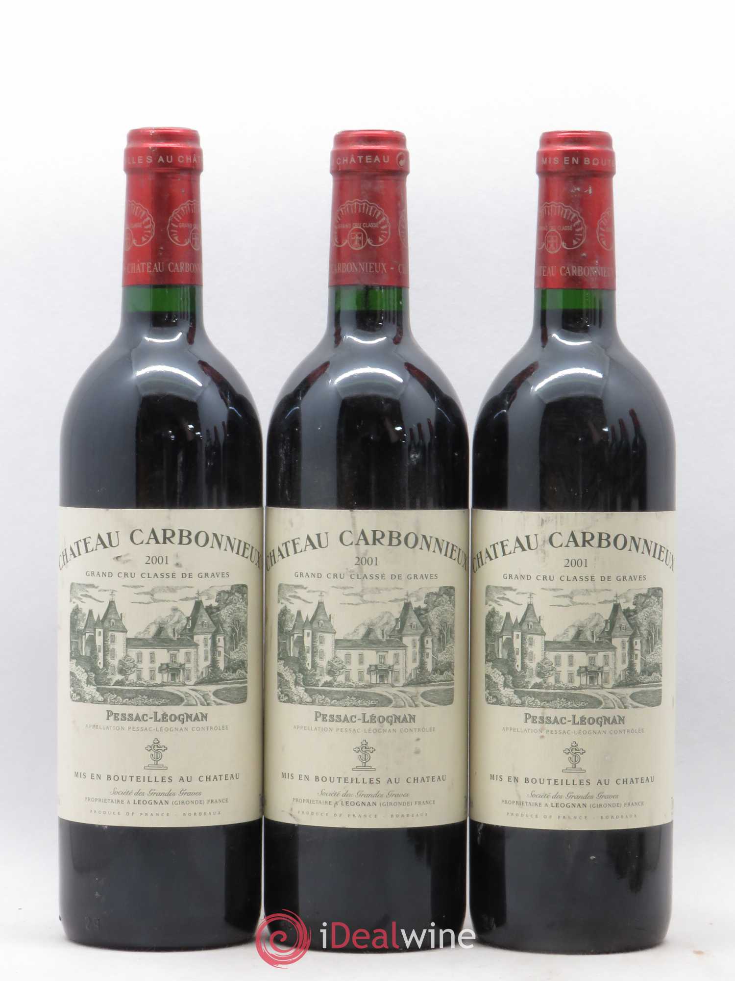 Château Carbonnieux Cru Classé de Graves 2001 - Lot de 6 bouteilles - 1