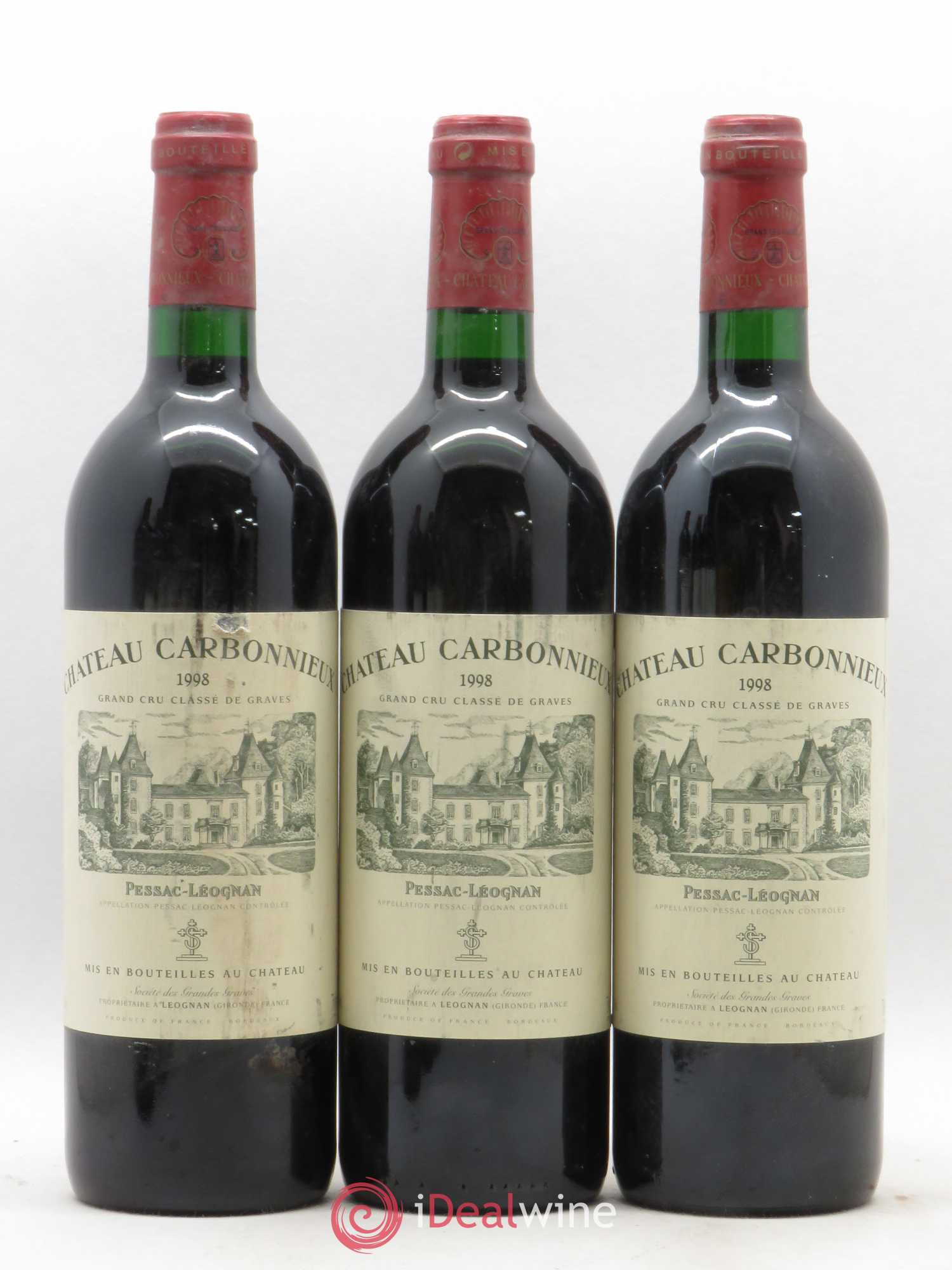 Château Carbonnieux Cru Classé de Graves 1998 - Lot de 6 bouteilles - 2