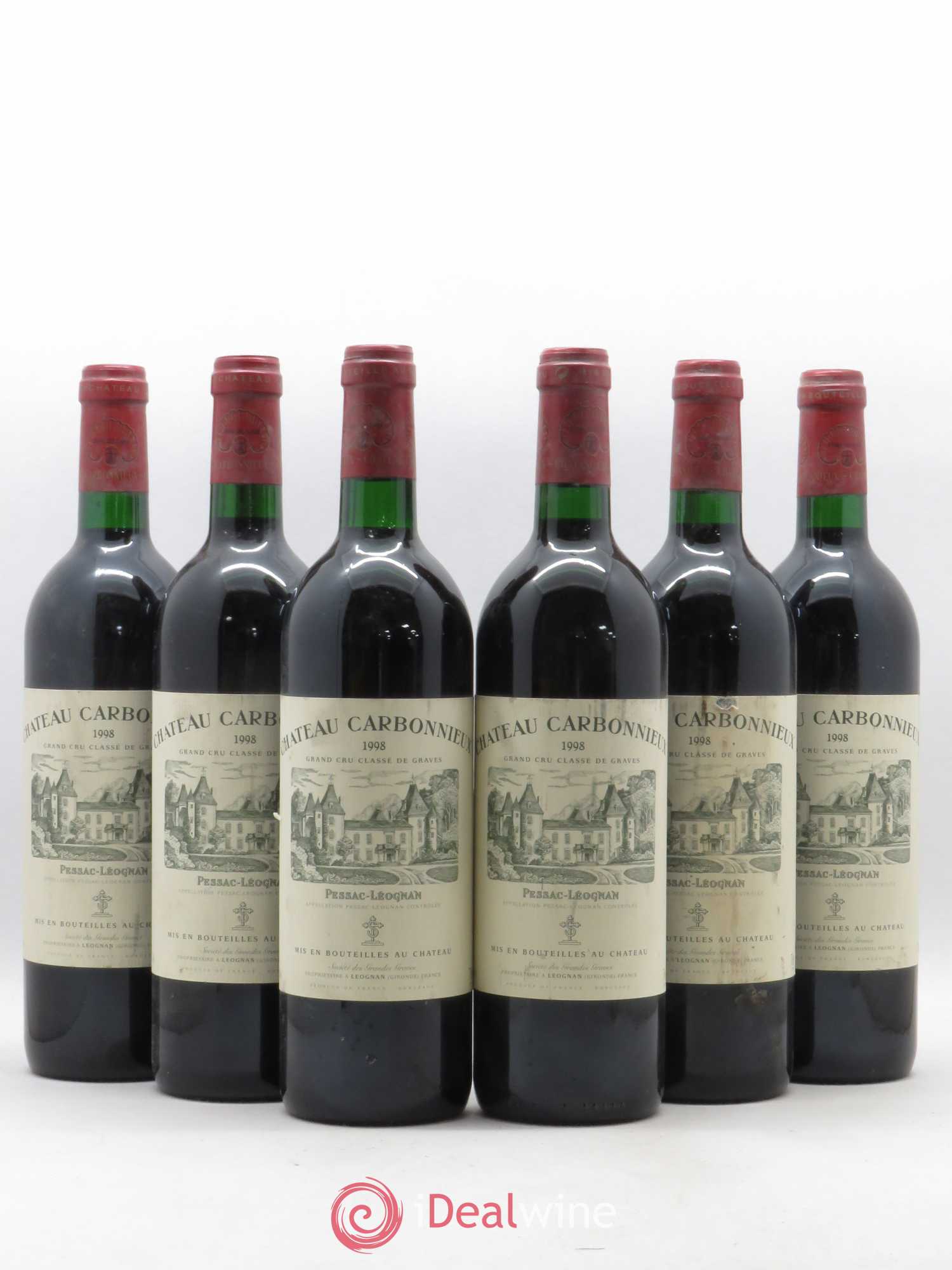 Château Carbonnieux Cru Classé de Graves 1998 - Lot de 6 bouteilles - 0