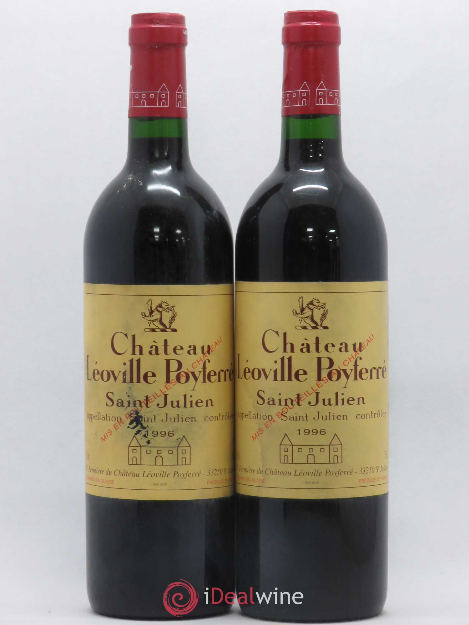 Château Léoville Poyferré 2ème Grand Cru Classé 1996 - Lot de 2 bouteilles - 0