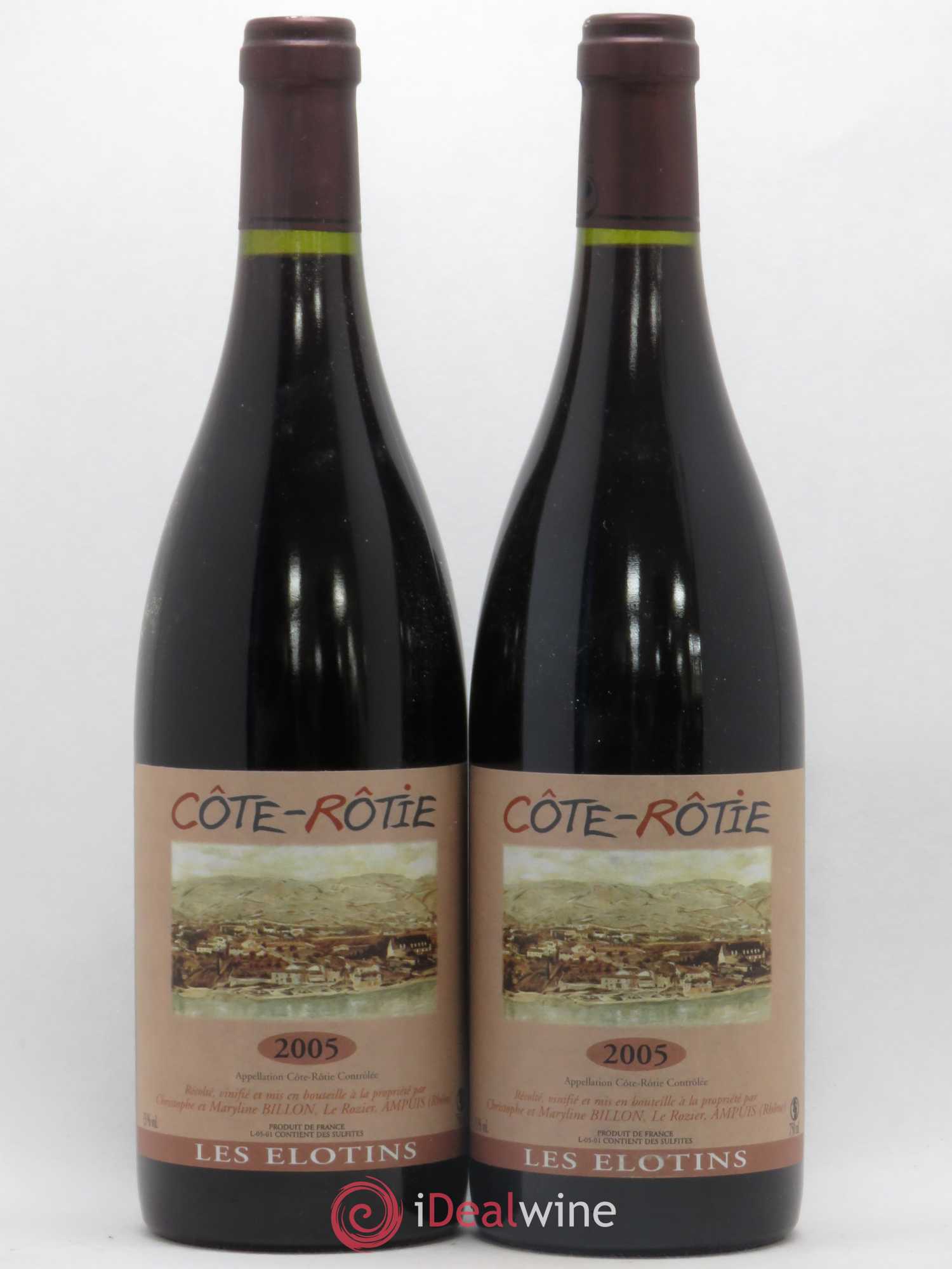 Côte-Rôtie Les Elotins Domaine Billon 2005 - Lot de 2 bouteilles - 0