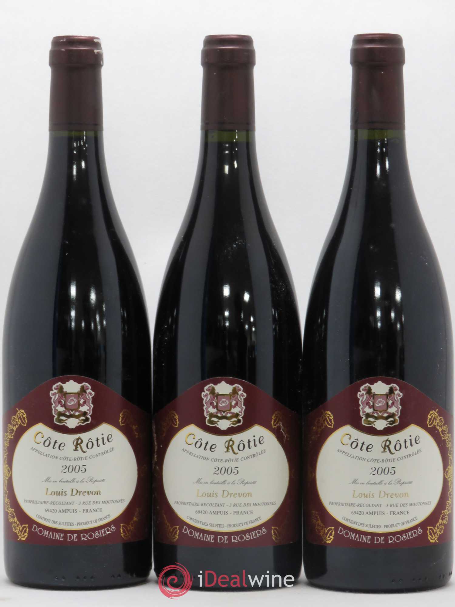 Côte-Rôtie Louis Devon 2005 - Lot de 3 bouteilles - 0