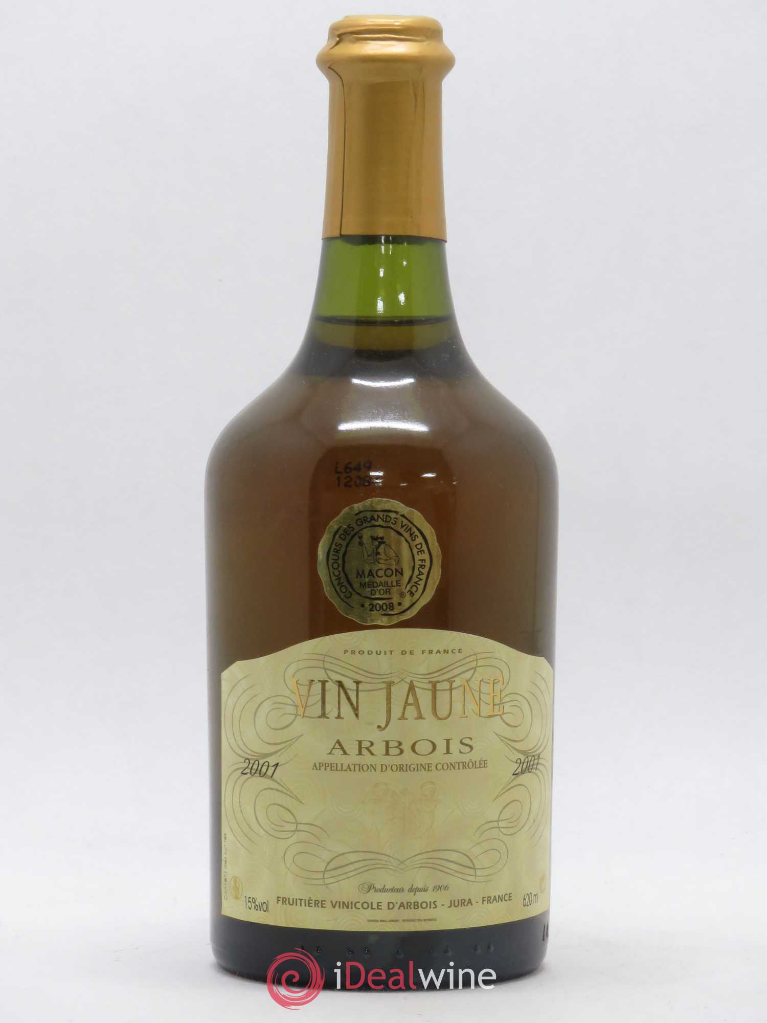 Arbois Vin Jaune Fruitière Vinicole d'Arbois 2001 - Lot de 1 bouteille - 0