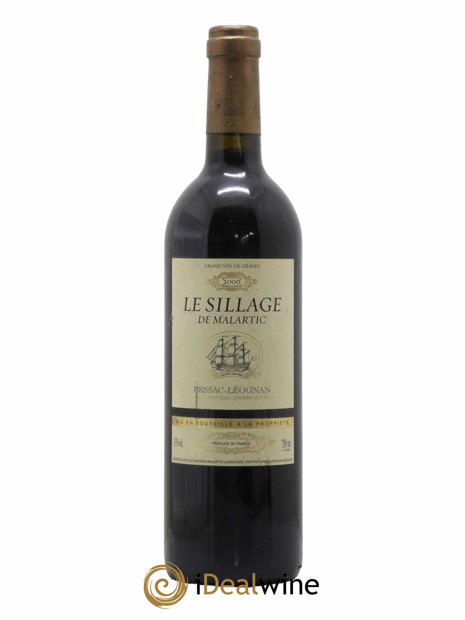 Pessac-Léognan Le Sillage de Malartic 2000 - Lot de 1 bouteille - 0