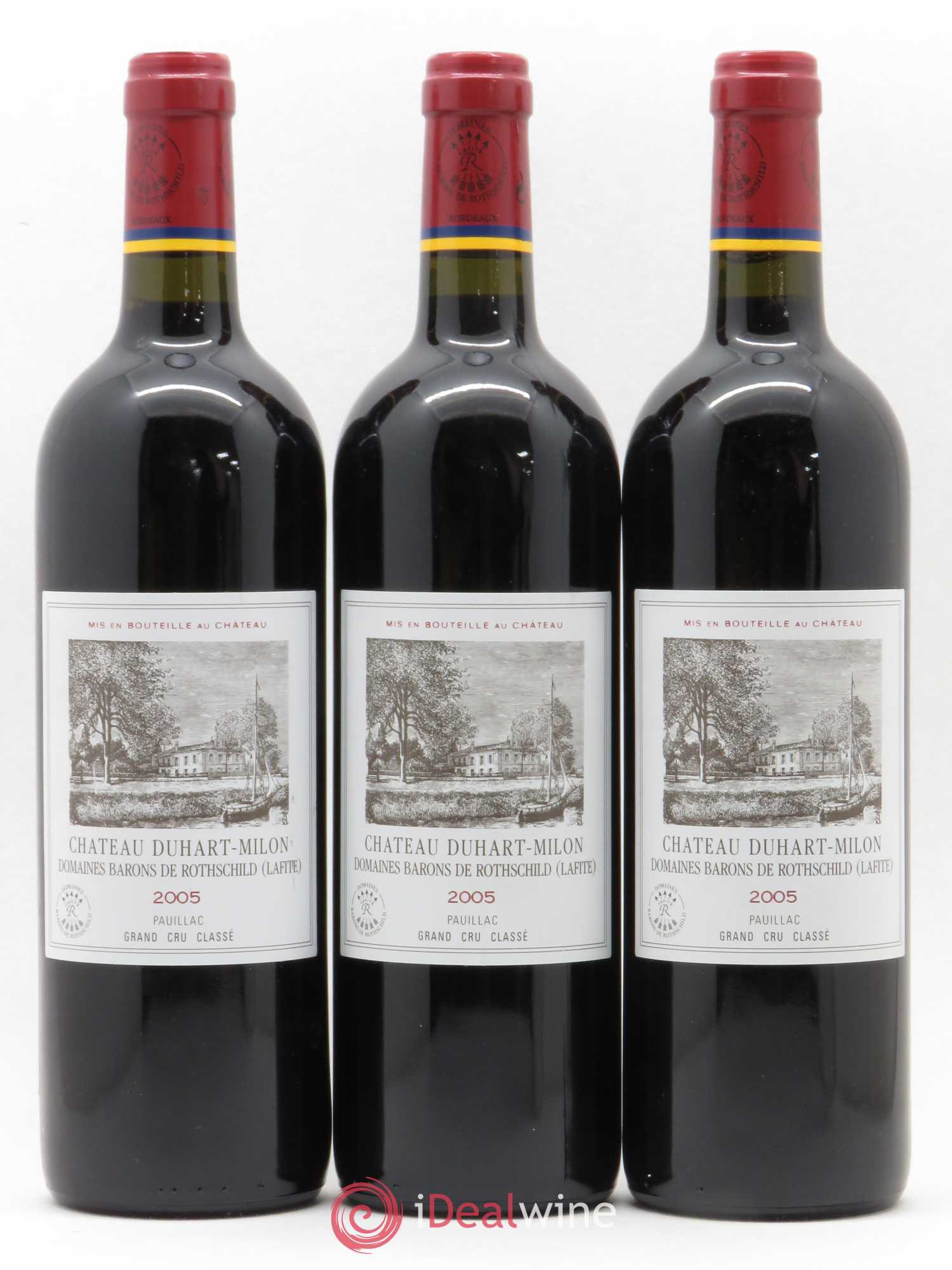 Château Duhart-Milon 4ème Grand Cru Classé 2005 - Lot de 3 bouteilles - 0