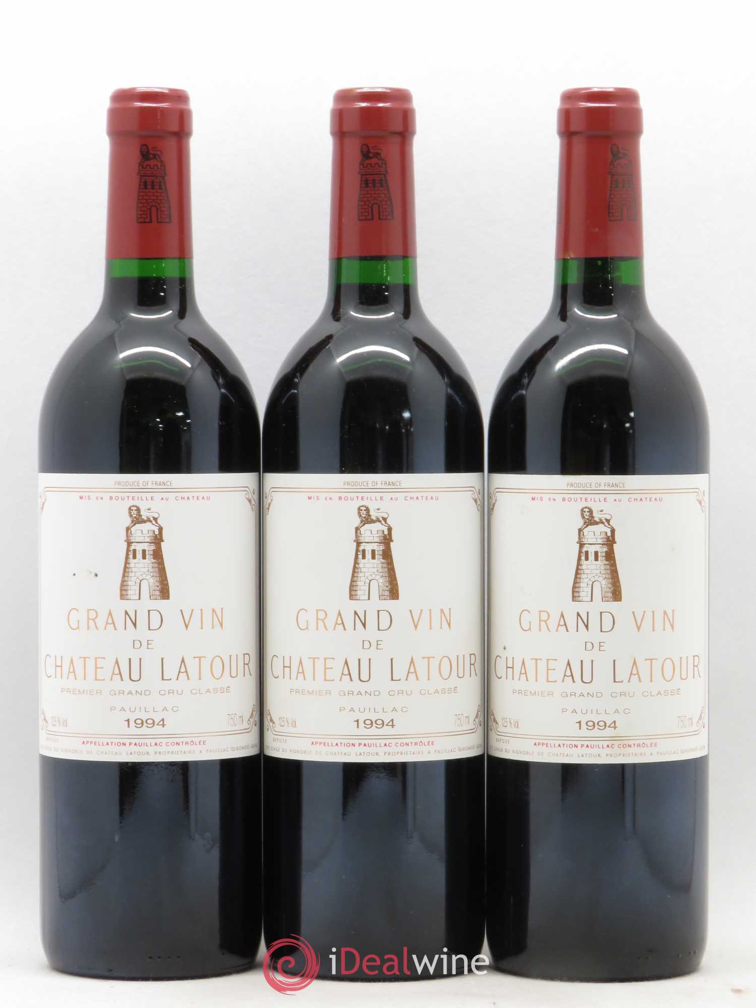 Château Latour 1er Grand Cru Classé 1994 - Lot de 3 bouteilles - 0