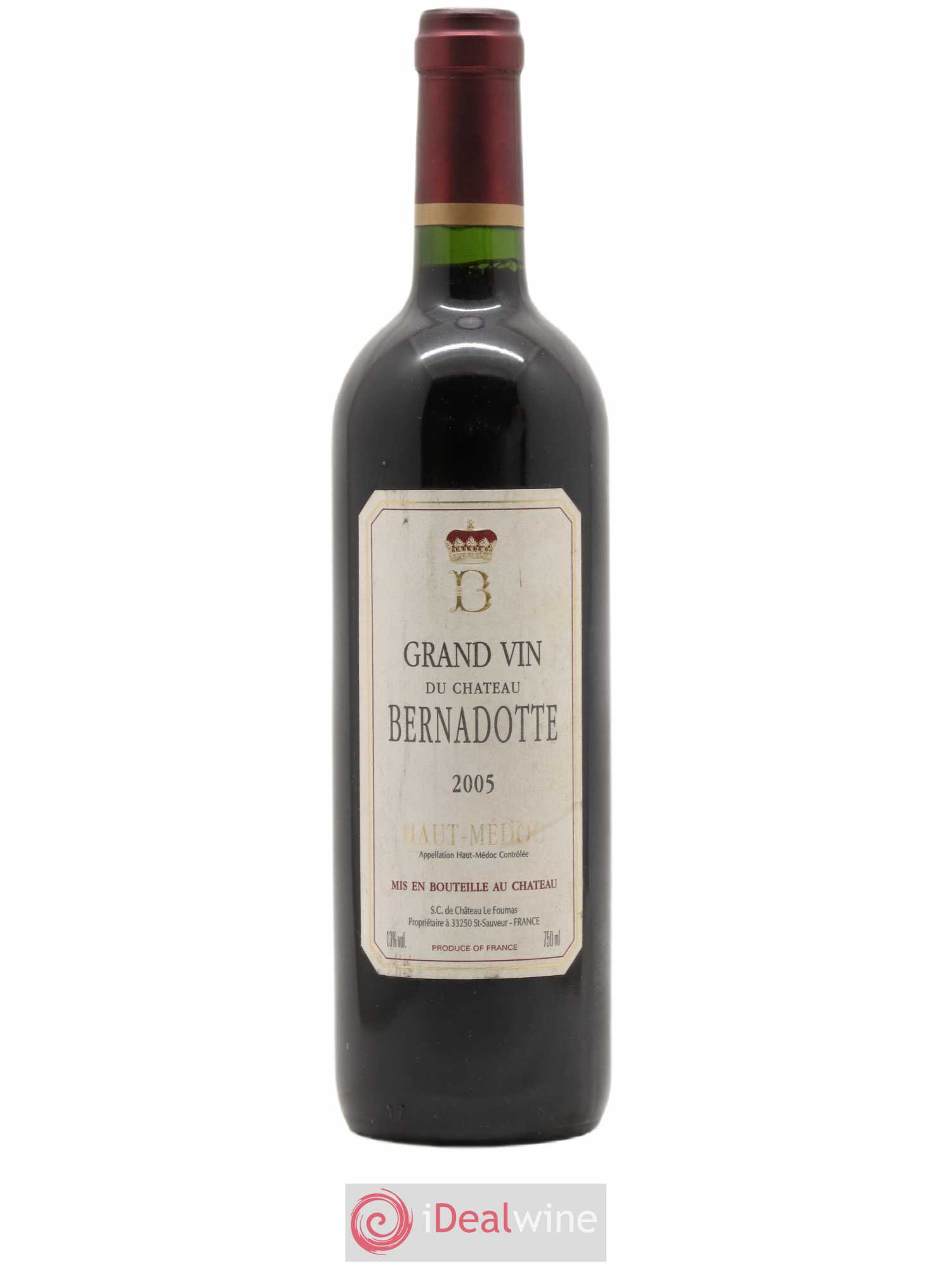 Château Bernadotte 2005 - Lot de 1 bouteille - 0