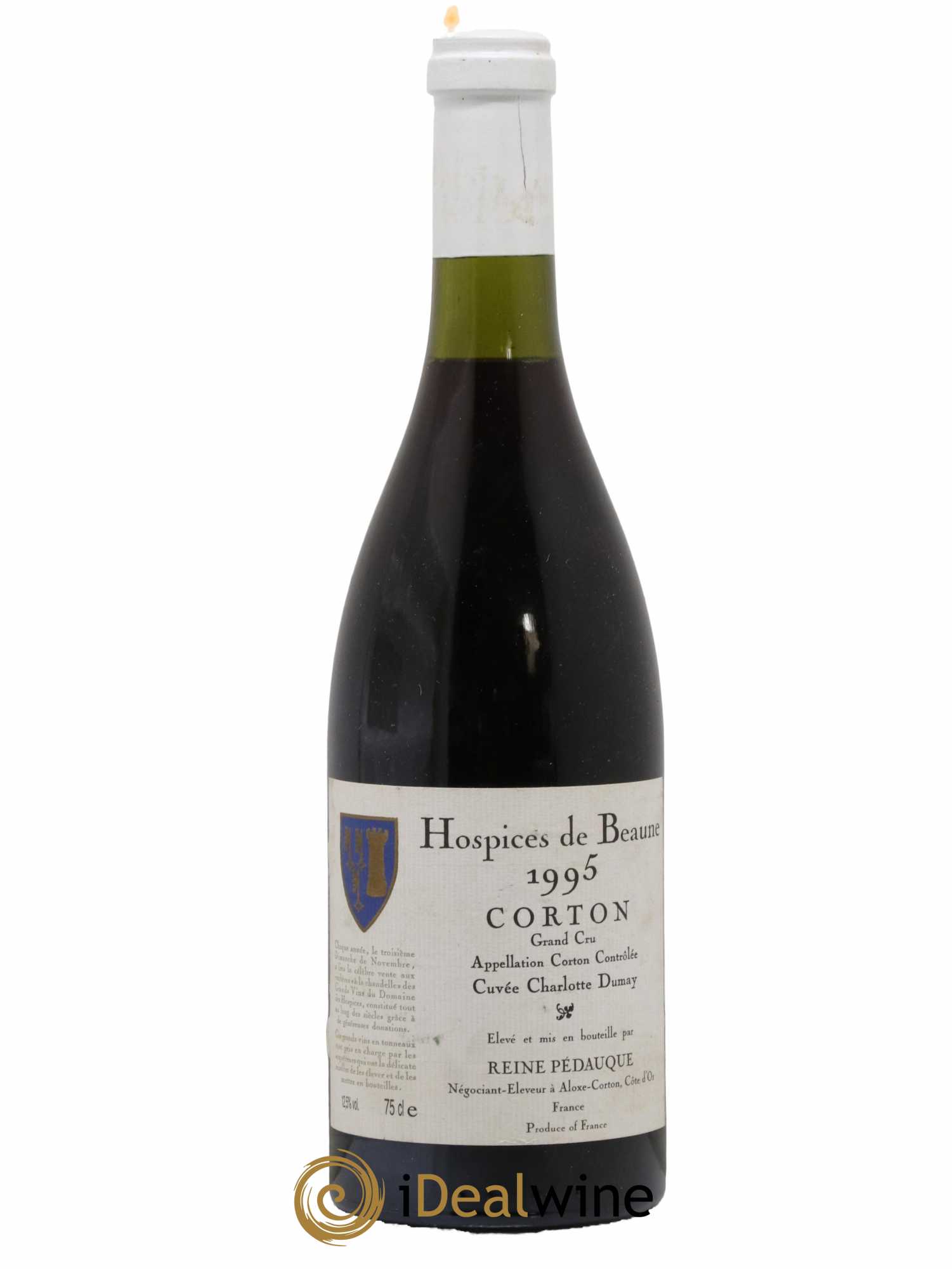 Corton Grand Cru Cuvée Charlotte Dumay Hospices de Beaune par Reine Pedauque 1995 - Lot de 1 bouteille - 0