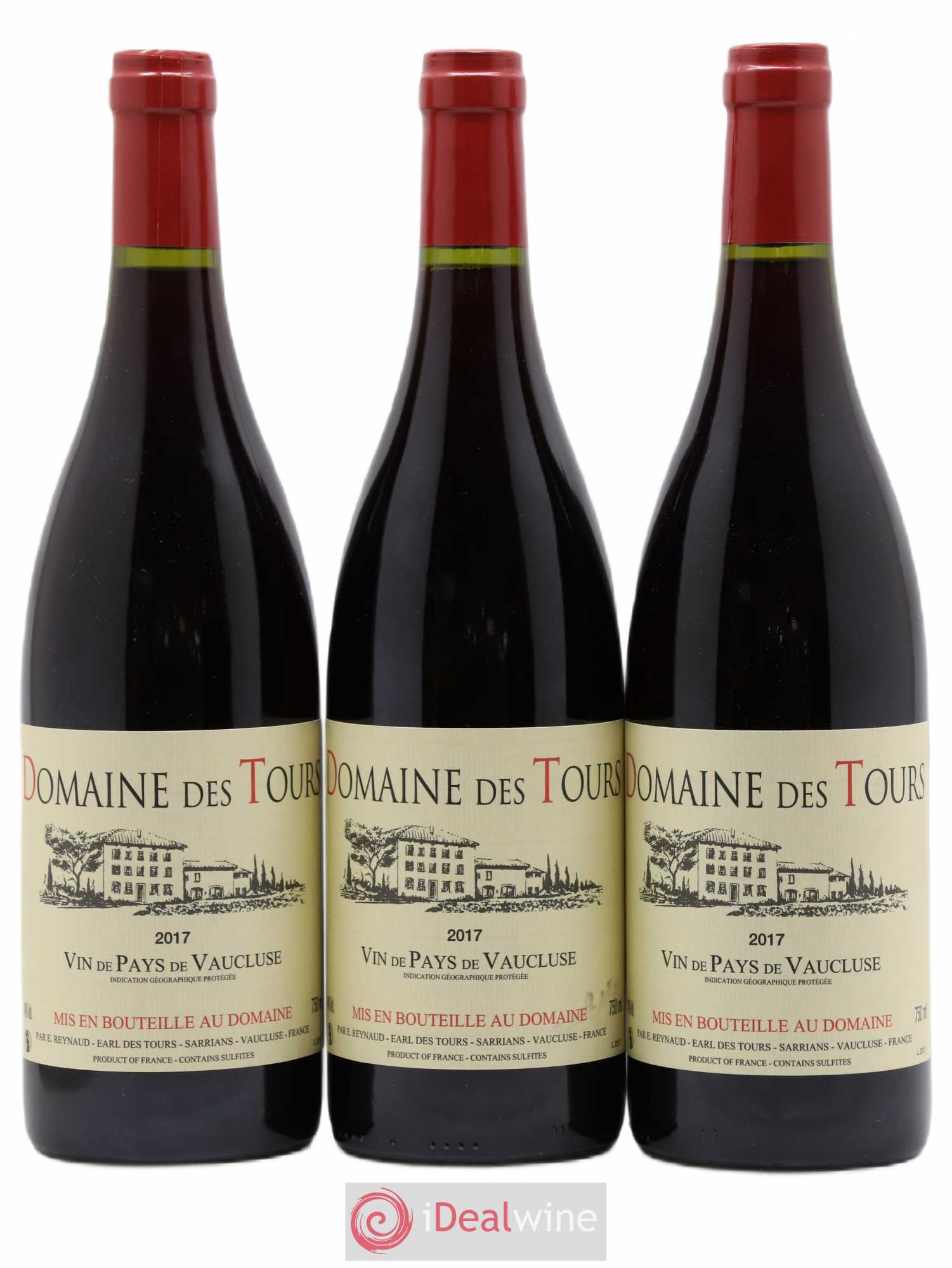 Vaucluse (Vin de Pays de Vaucluse) Domaine des Tours Emmanuel Reynaud 2017 - Lot de 3 bouteilles - 0