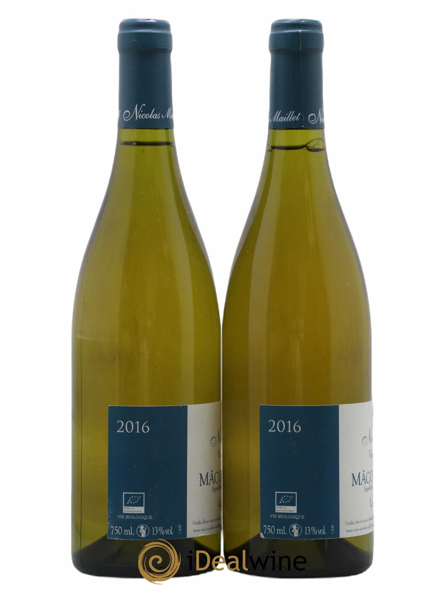 Mâcon-Verzé Le Chemin Blanc Nicolas Maillet 2016 - Lot de 2 bouteilles - 1