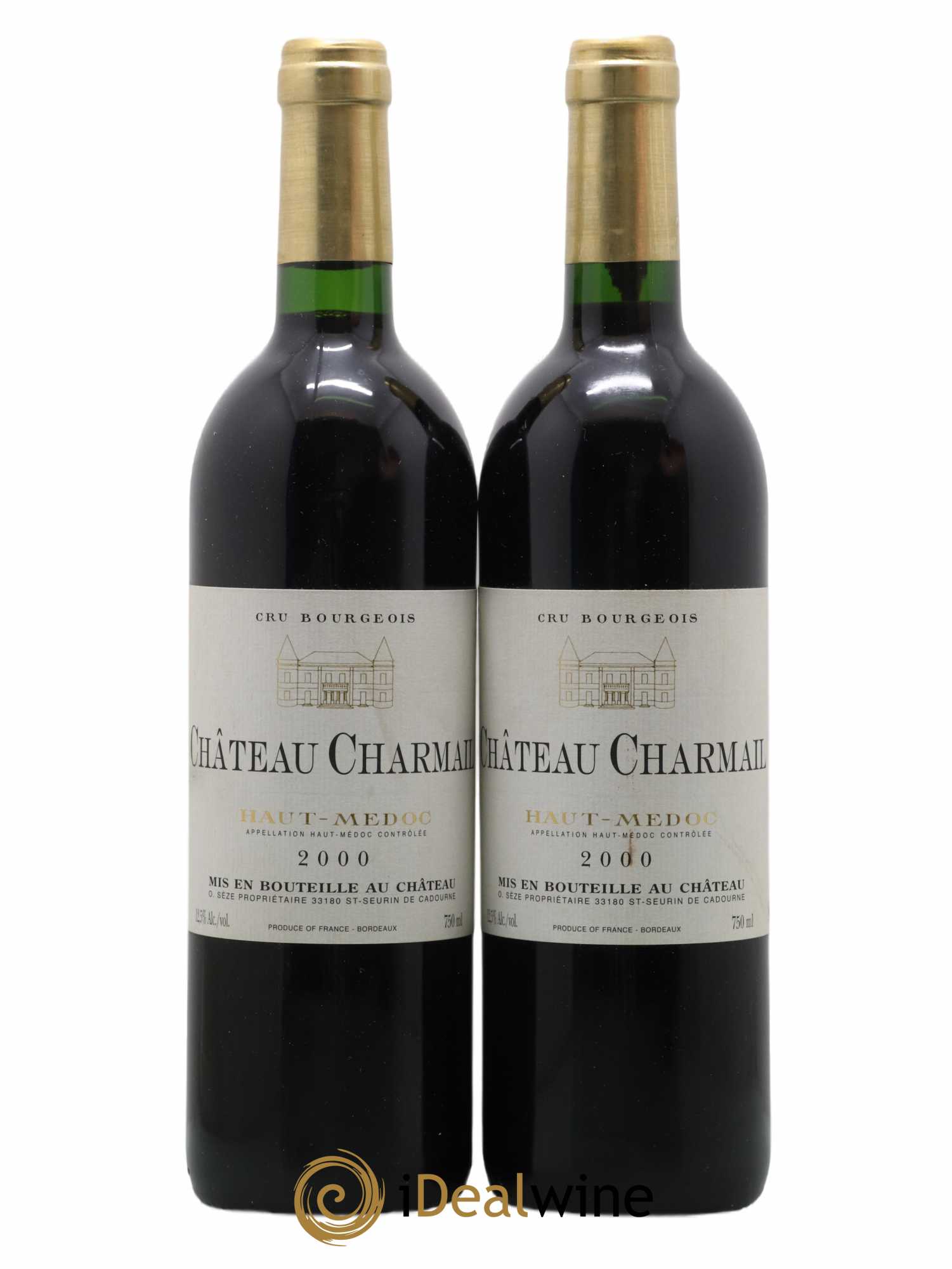 Château Charmail Cru Bourgeois 2000 - Lot de 2 bouteilles - 0