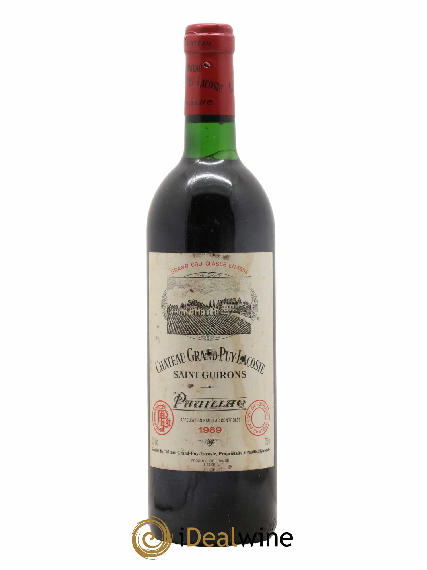 Château Grand Puy Lacoste 5ème Grand Cru Classé 1989 - Lot de 1 bouteille - 0