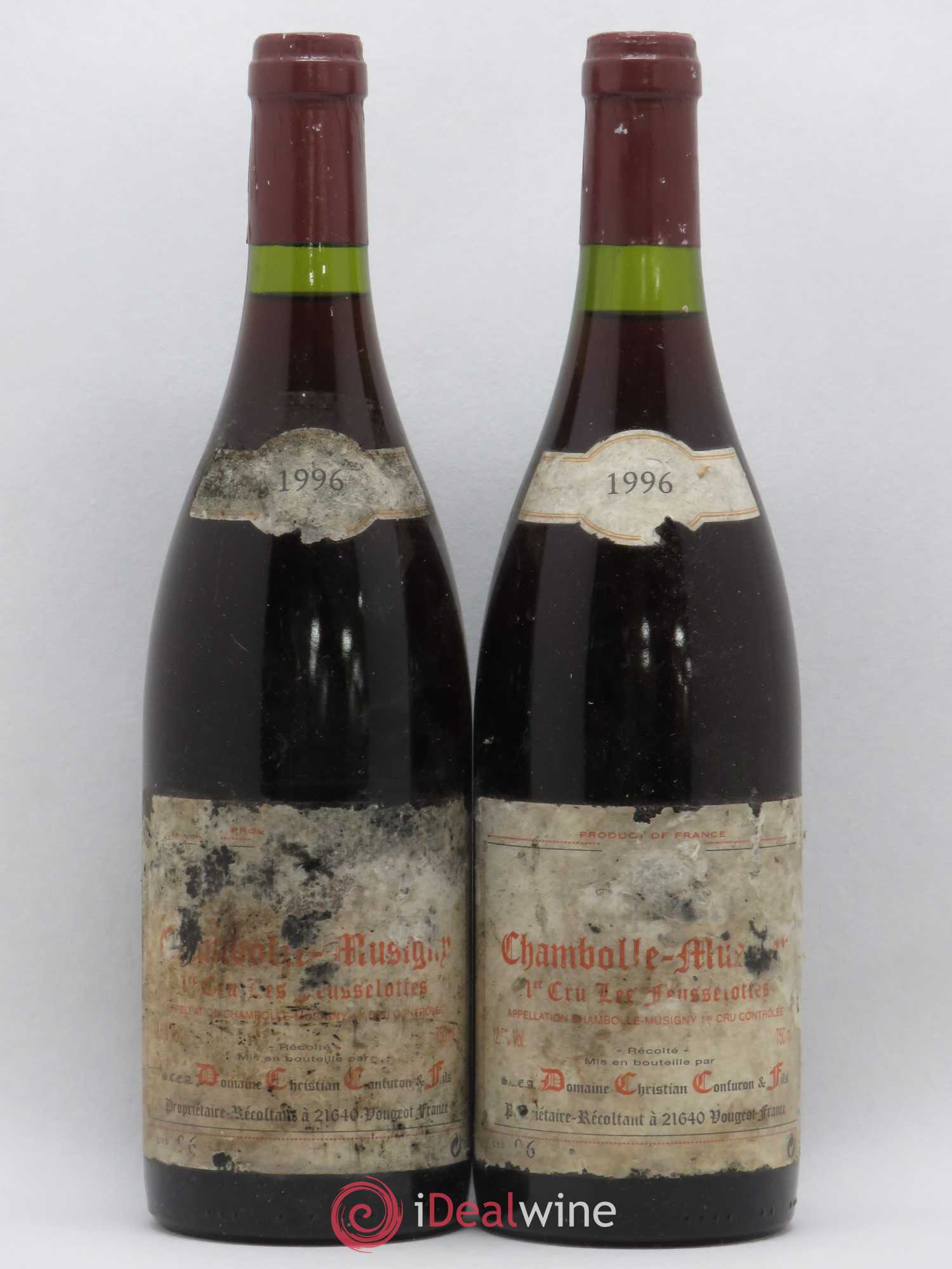 Chambolle-Musigny 1er Cru Feusselottes Christian Confuron et fils 1996 - Posten von 2 Flaschen - 0