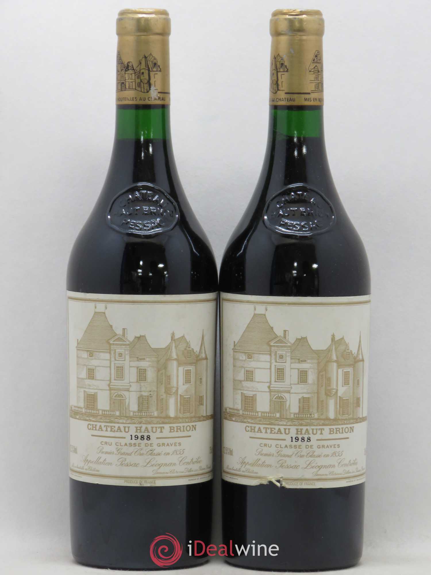 Château Haut Brion 1er Grand Cru Classé 1988 - Lot de 2 bouteilles - 0