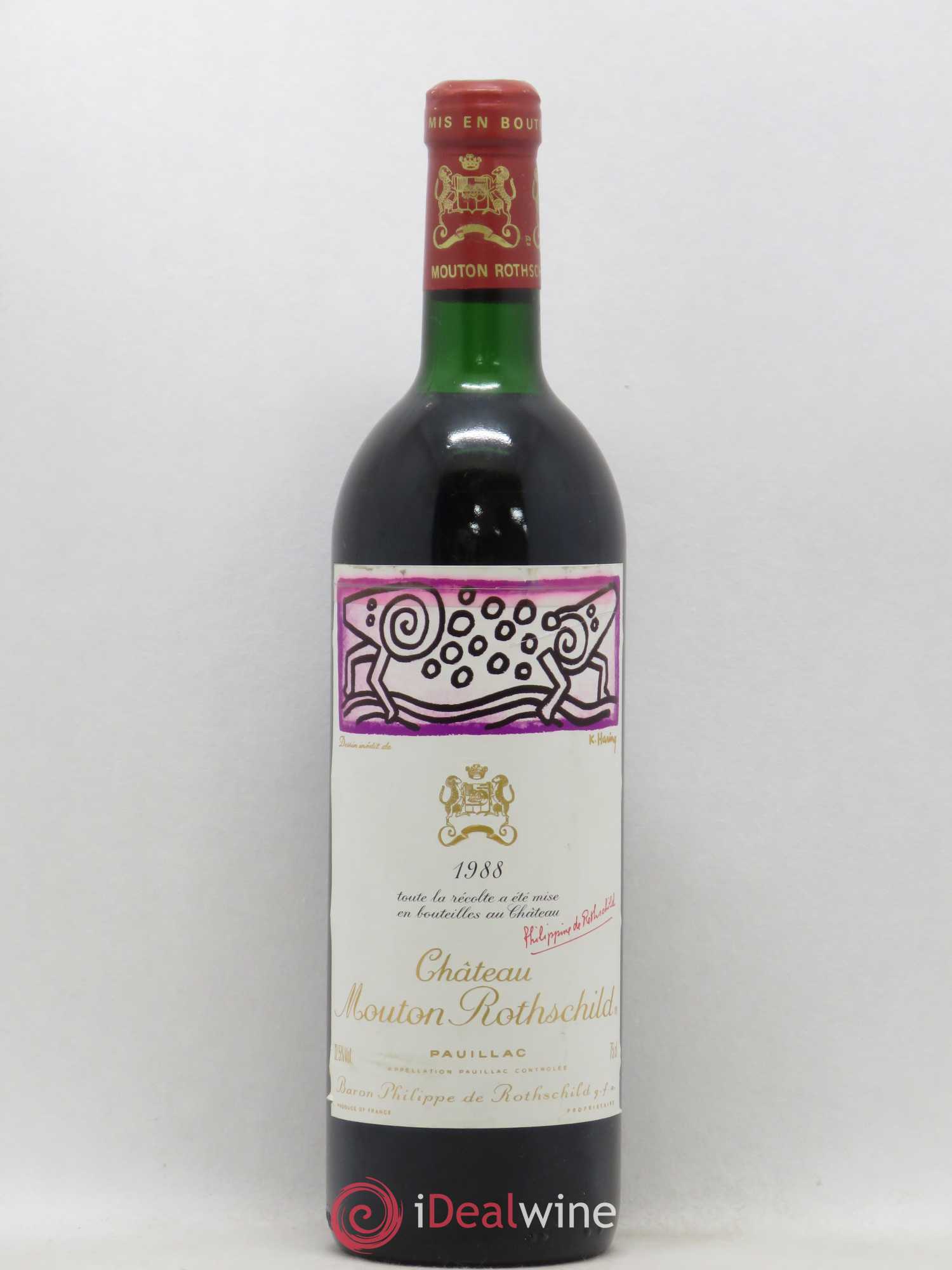Château Mouton Rothschild 1er Grand Cru Classé 1988 - Lot de 1 bouteille - 0