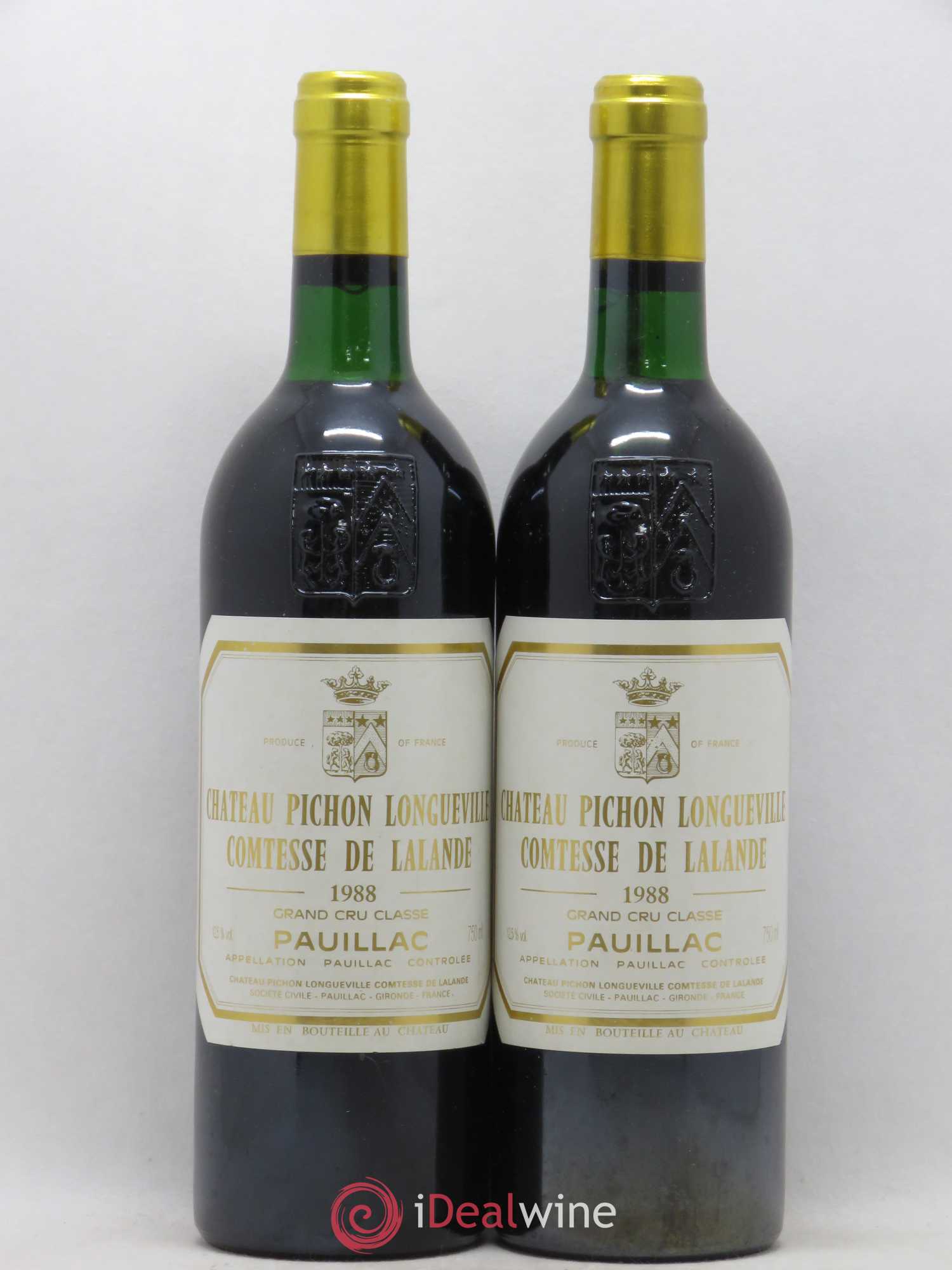 Château Pichon Longueville Comtesse de Lalande 2ème Grand Cru Classé 1988 - Lot de 2 bouteilles - 0