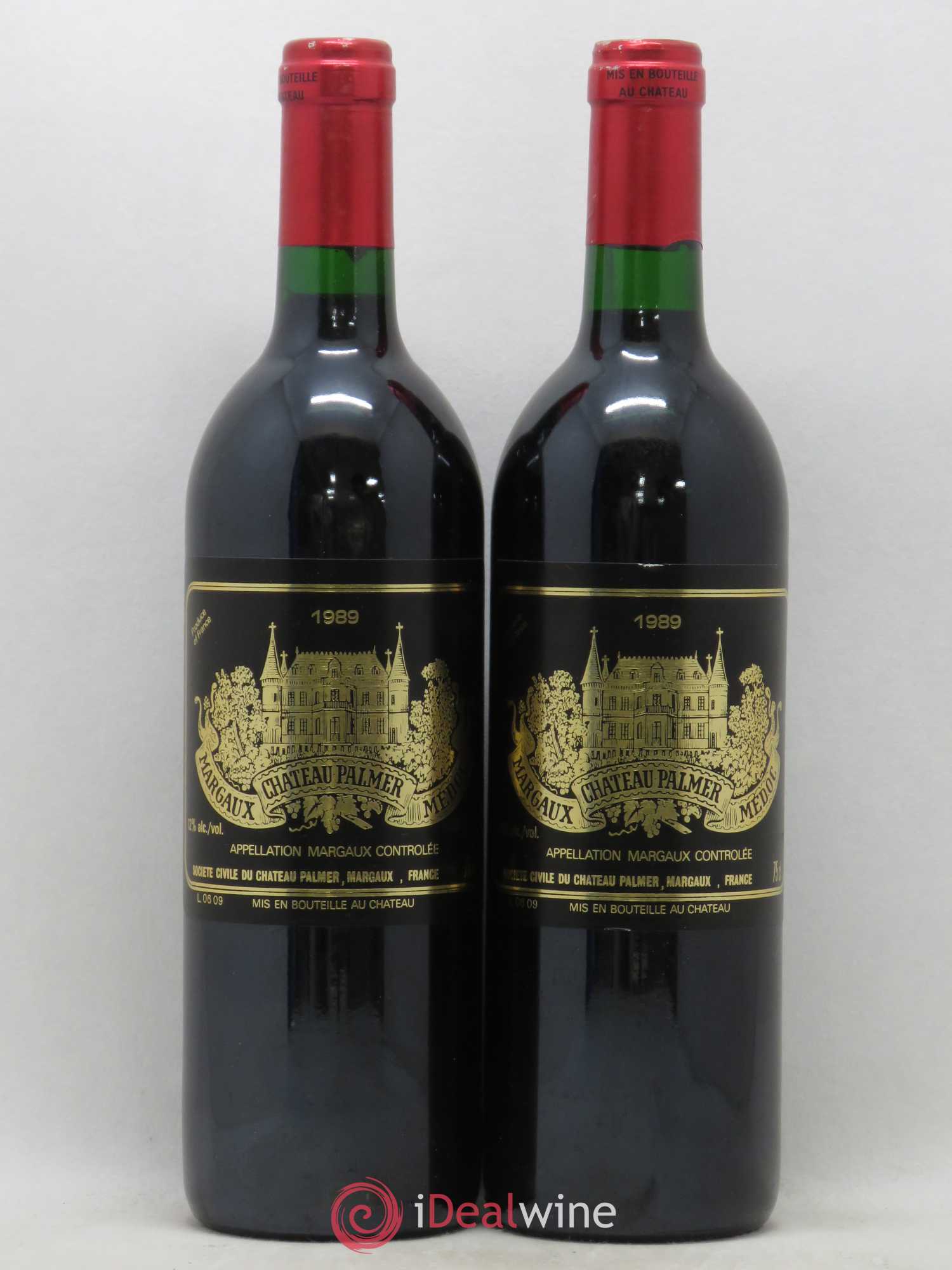 Château Palmer 3ème Grand Cru Classé 1989 - Lot de 2 bouteilles - 0