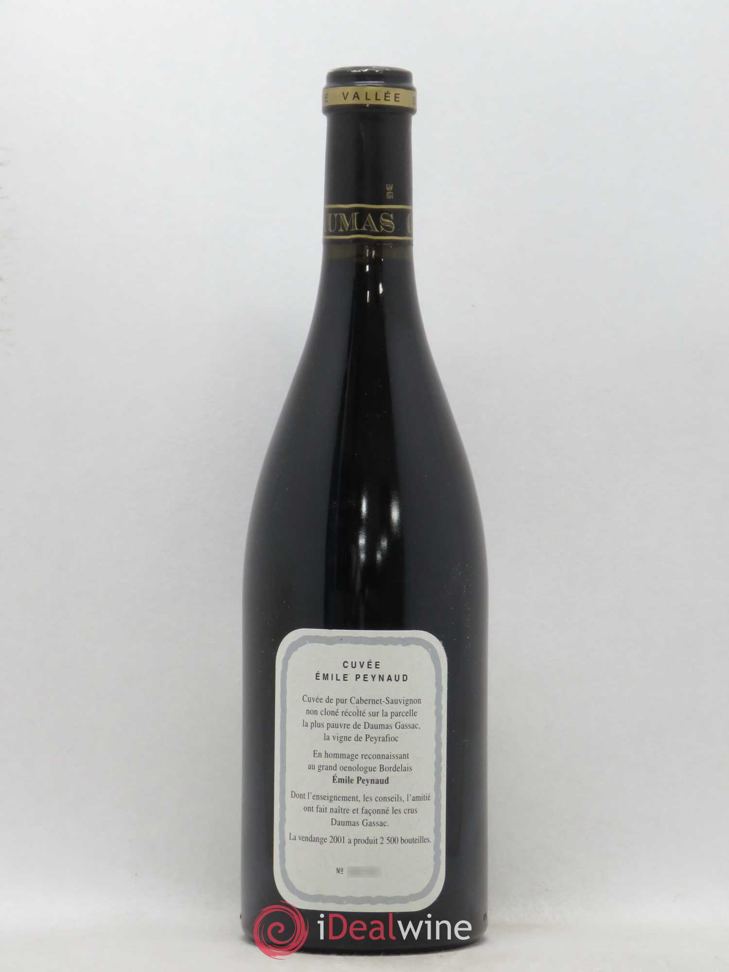 Pays d'Hérault Mas de Daumas Gassac Cuvée Emile Peynaud Famille Guibert de La Vaissière 2001 - Lot de 1 bouteille - 1