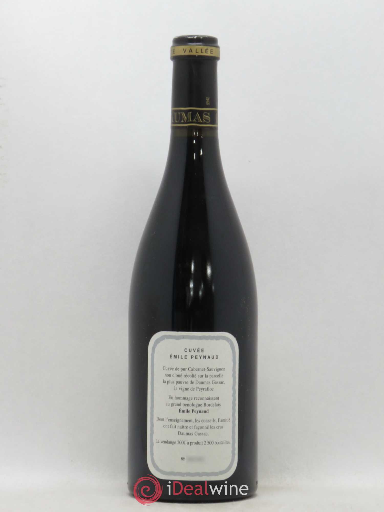 Pays d'Hérault Mas de Daumas Gassac Cuvée Emile Peynaud Famille Guibert de La Vaissière 2001 - Lot de 1 bouteille - 1