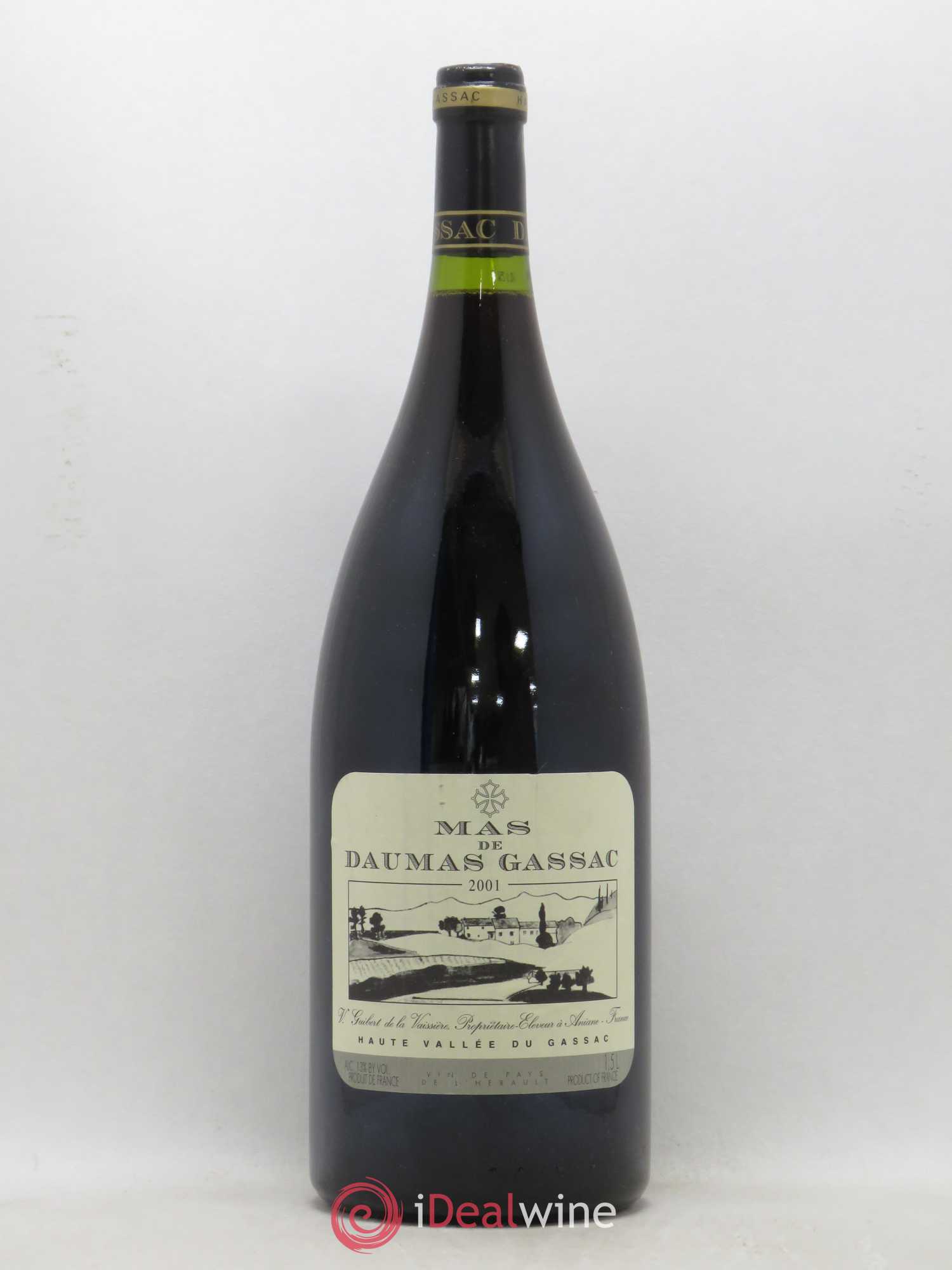 Saint-Guilhem-le-Désert - Cité d'Aniane Mas Daumas Gassac Famille Guibert de La Vaissière 2001 - Lot de 1 magnum - 0