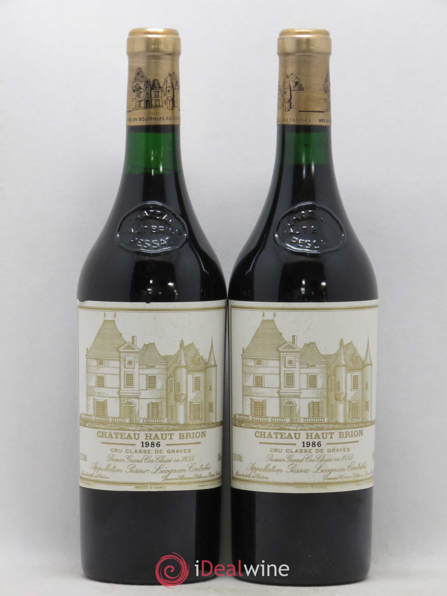 Château Haut Brion 1er Grand Cru Classé 1986 - Lot de 2 bouteilles - 0