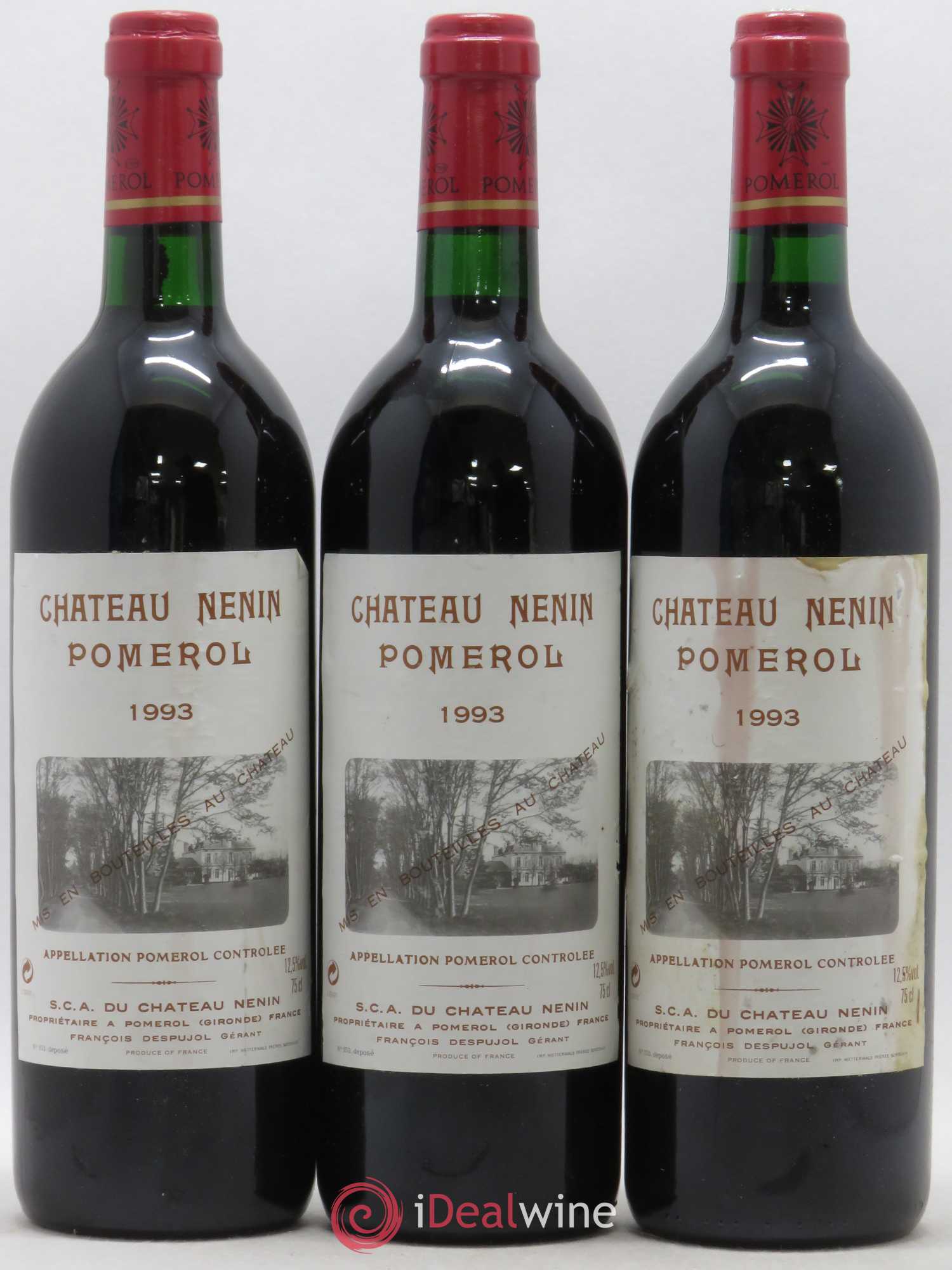 Château Nenin 1993 - Lot de 3 bouteilles - 0