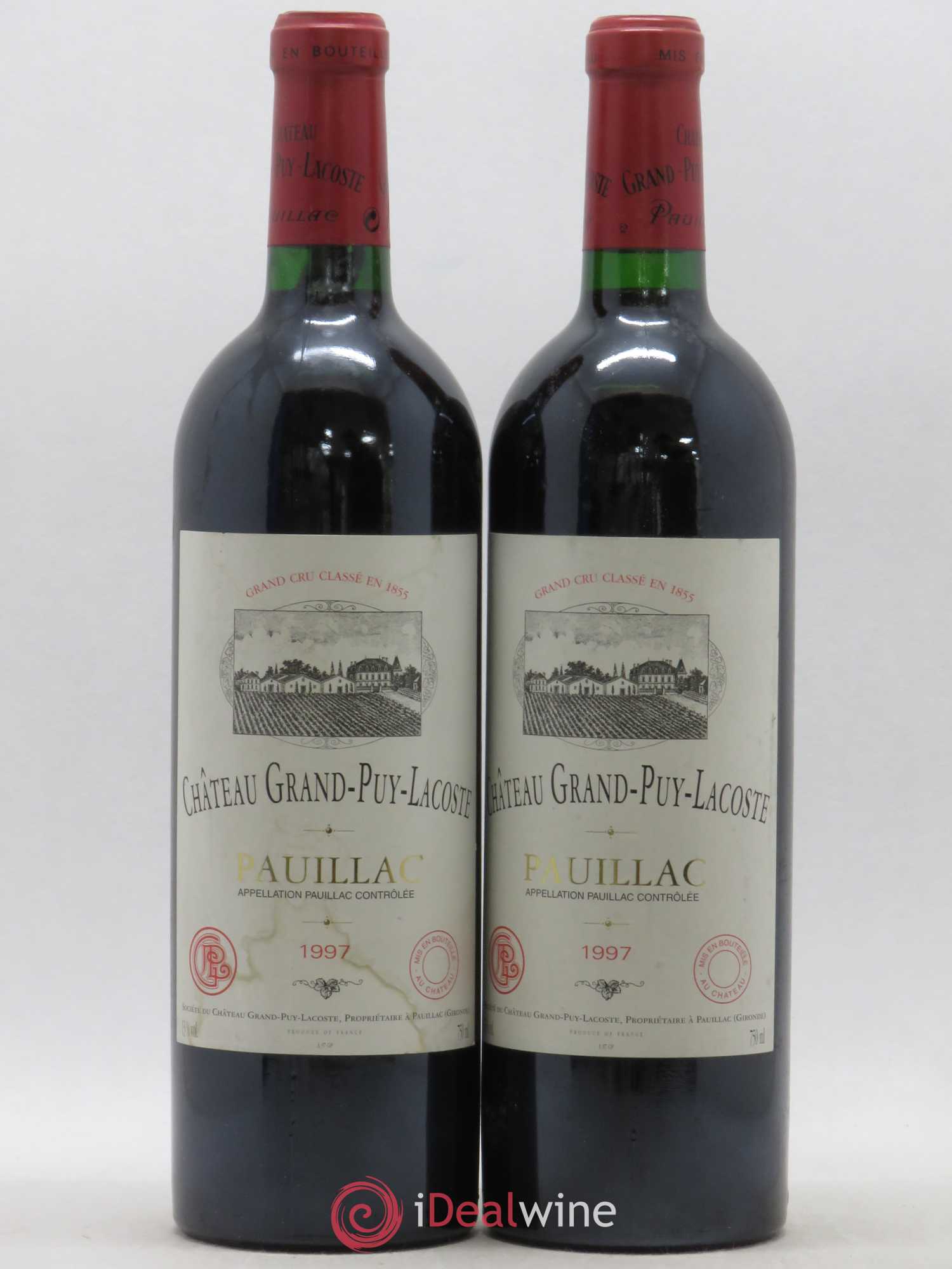Château Grand Puy Lacoste 5ème Grand Cru Classé 1997 - Lot de 2 bouteilles - 0