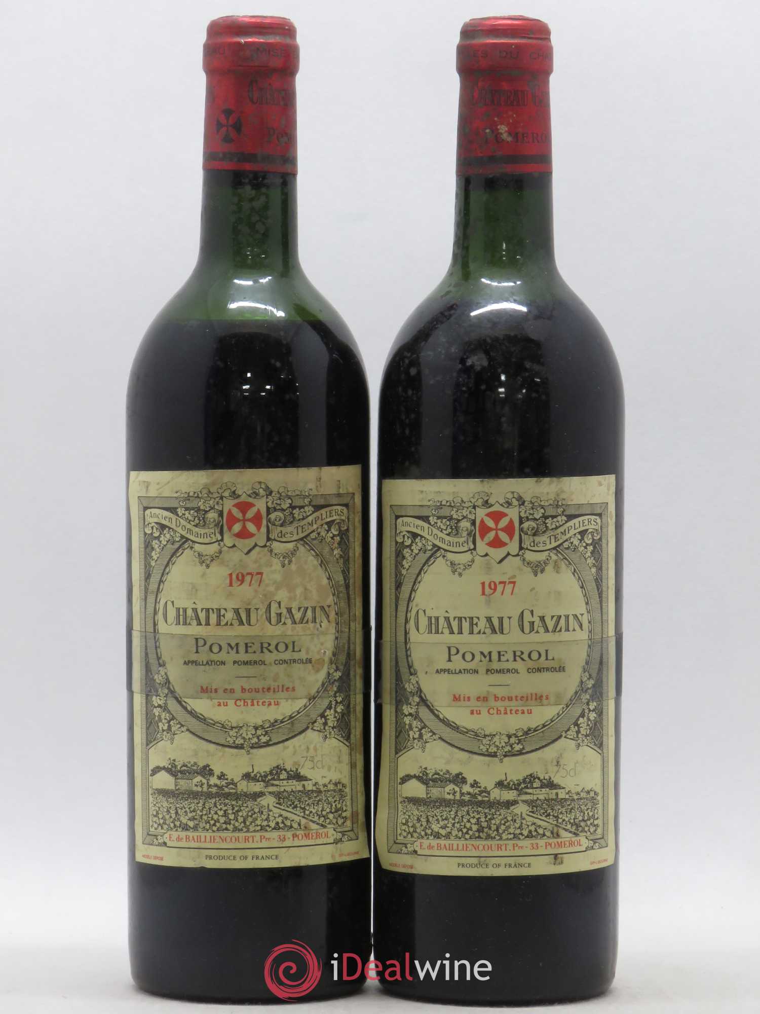 Château Gazin 1977 - Lot de 2 bouteilles - 0