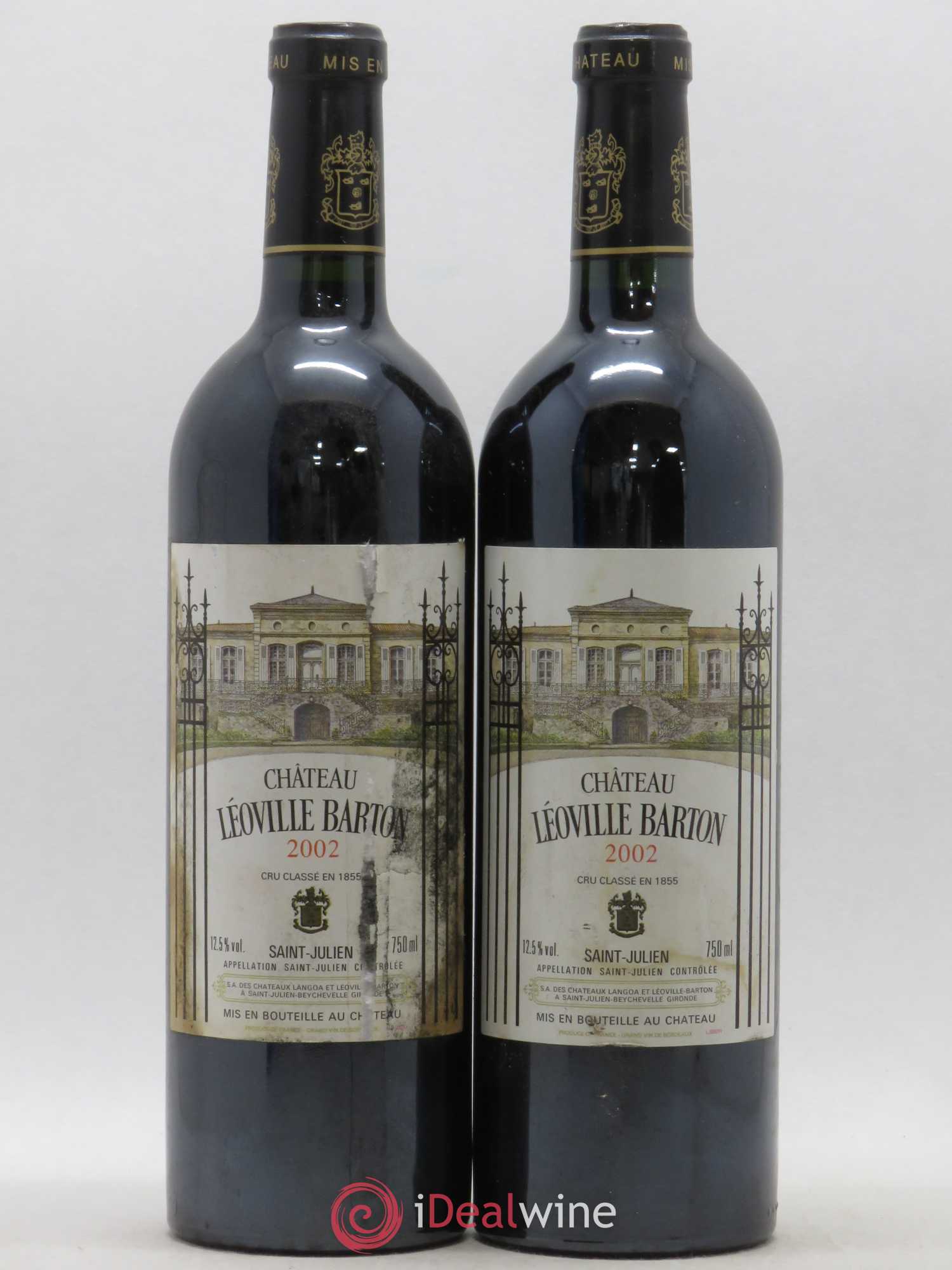 Château Léoville Barton 2ème Grand Cru Classé 2002 - Lot de 2 bouteilles - 0