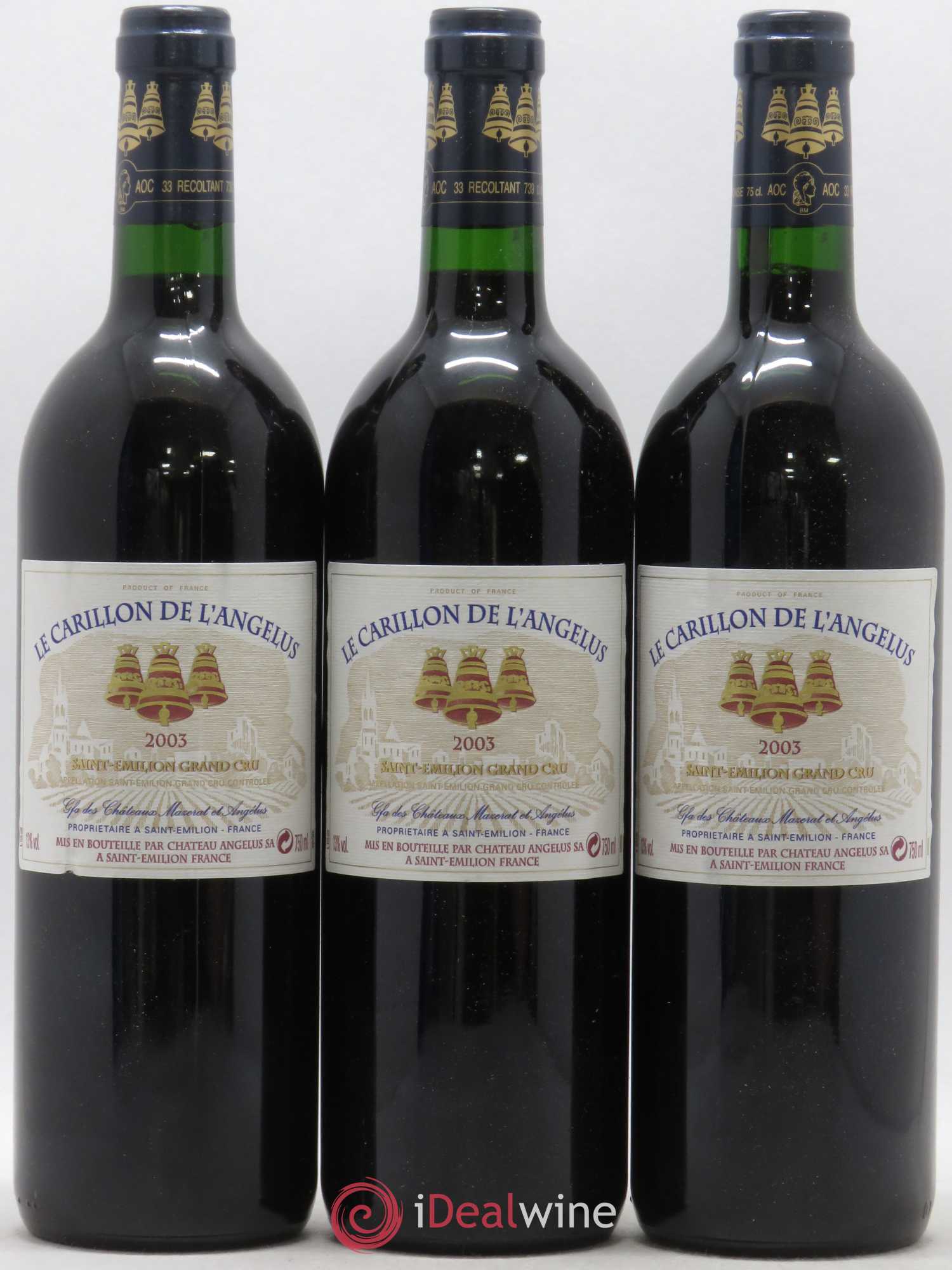 Le Carillon de l'Angélus Second Vin 2003 - Lot de 12 bouteilles - 1