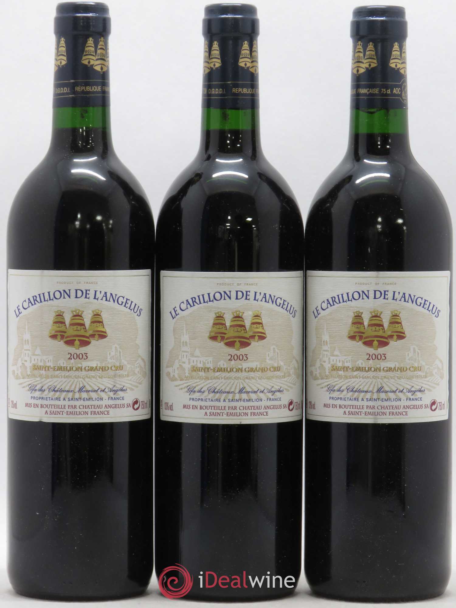 Le Carillon de l'Angélus Second Vin 2003 - Lot de 12 bouteilles - 2