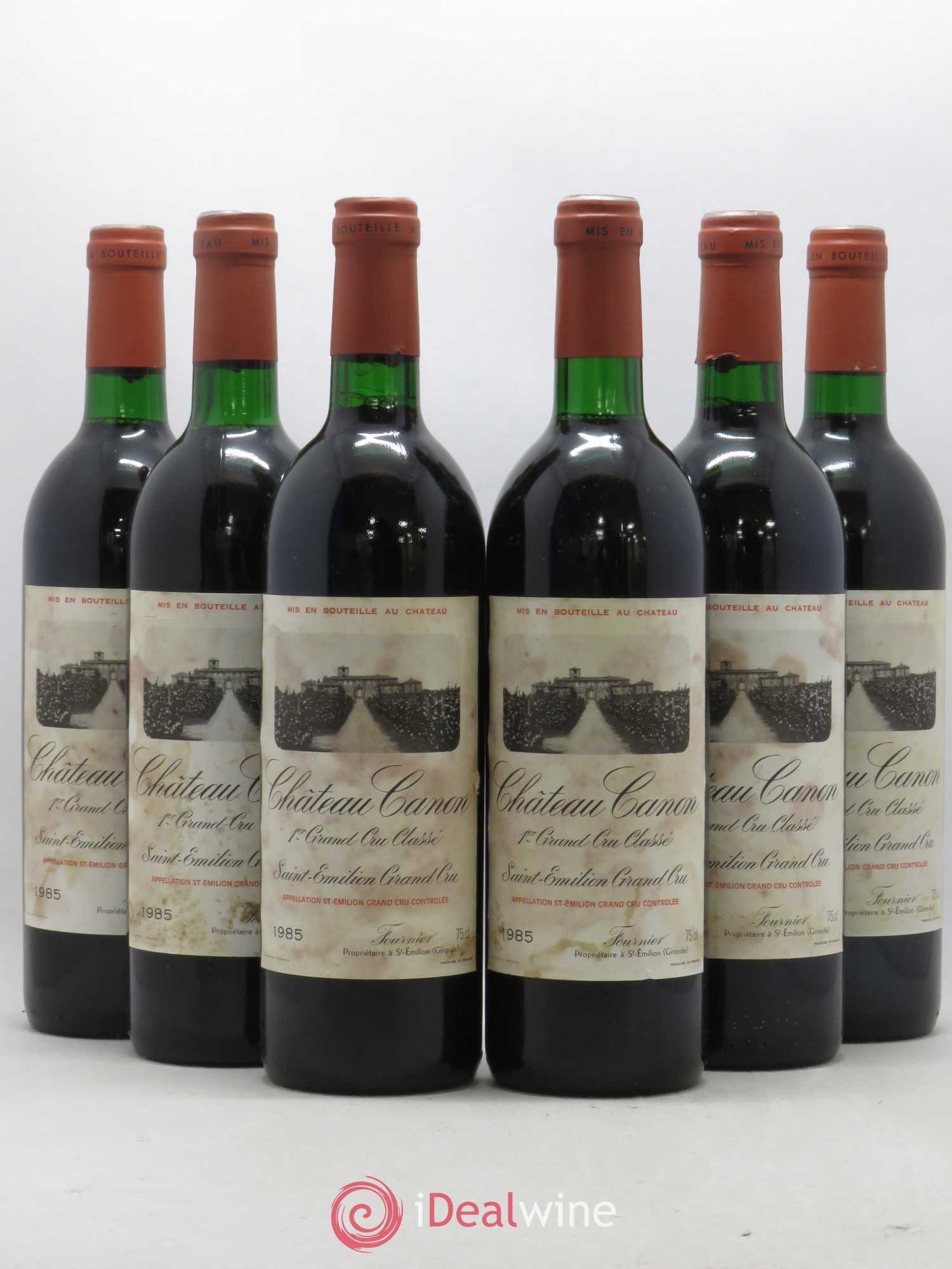 Château Canon 1er Grand Cru Classé B 1985 - Lot de 6 bouteilles - 0