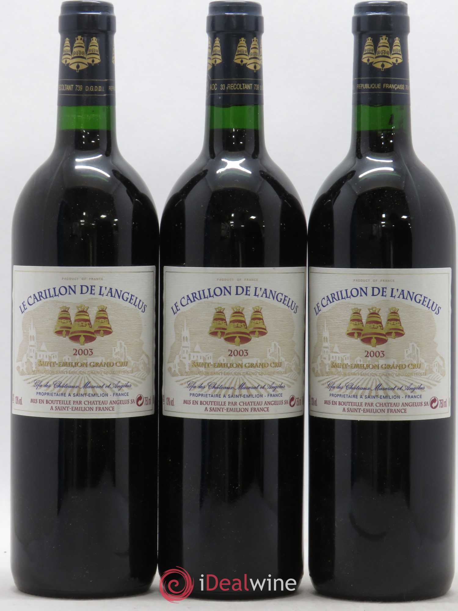 Le Carillon de l'Angélus Second Vin 2003 - Lot de 6 bouteilles - 2