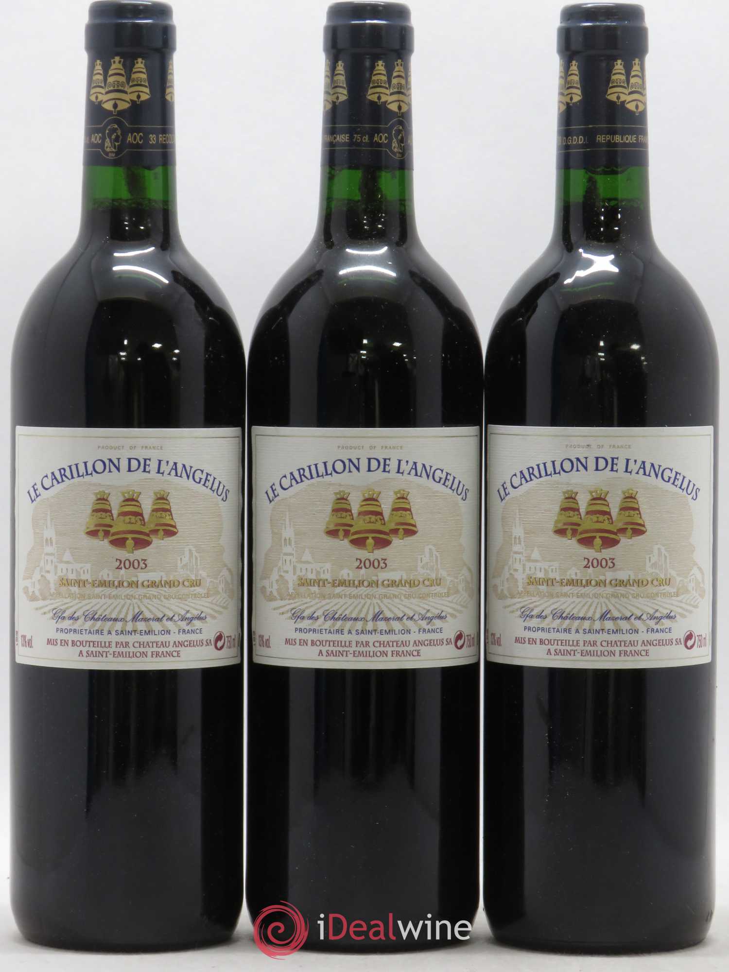 Le Carillon de l'Angélus Second Vin 2003 - Lot de 3 bouteilles - 0