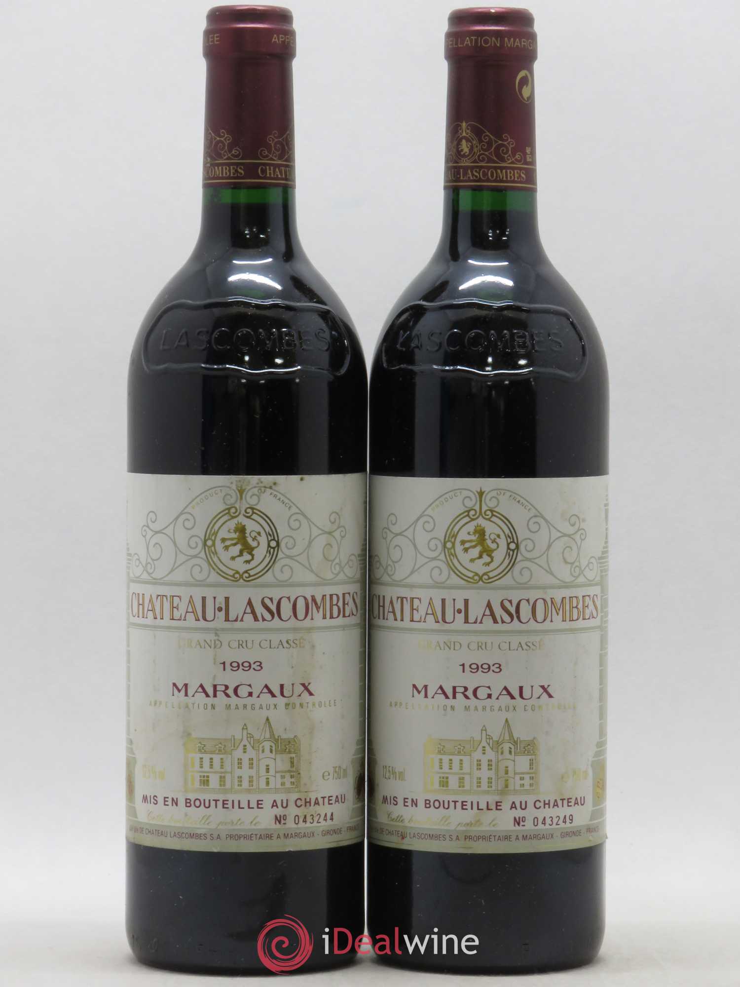 Château Lascombes 2ème Grand Cru Classé 1993 - Lot de 2 bouteilles - 0