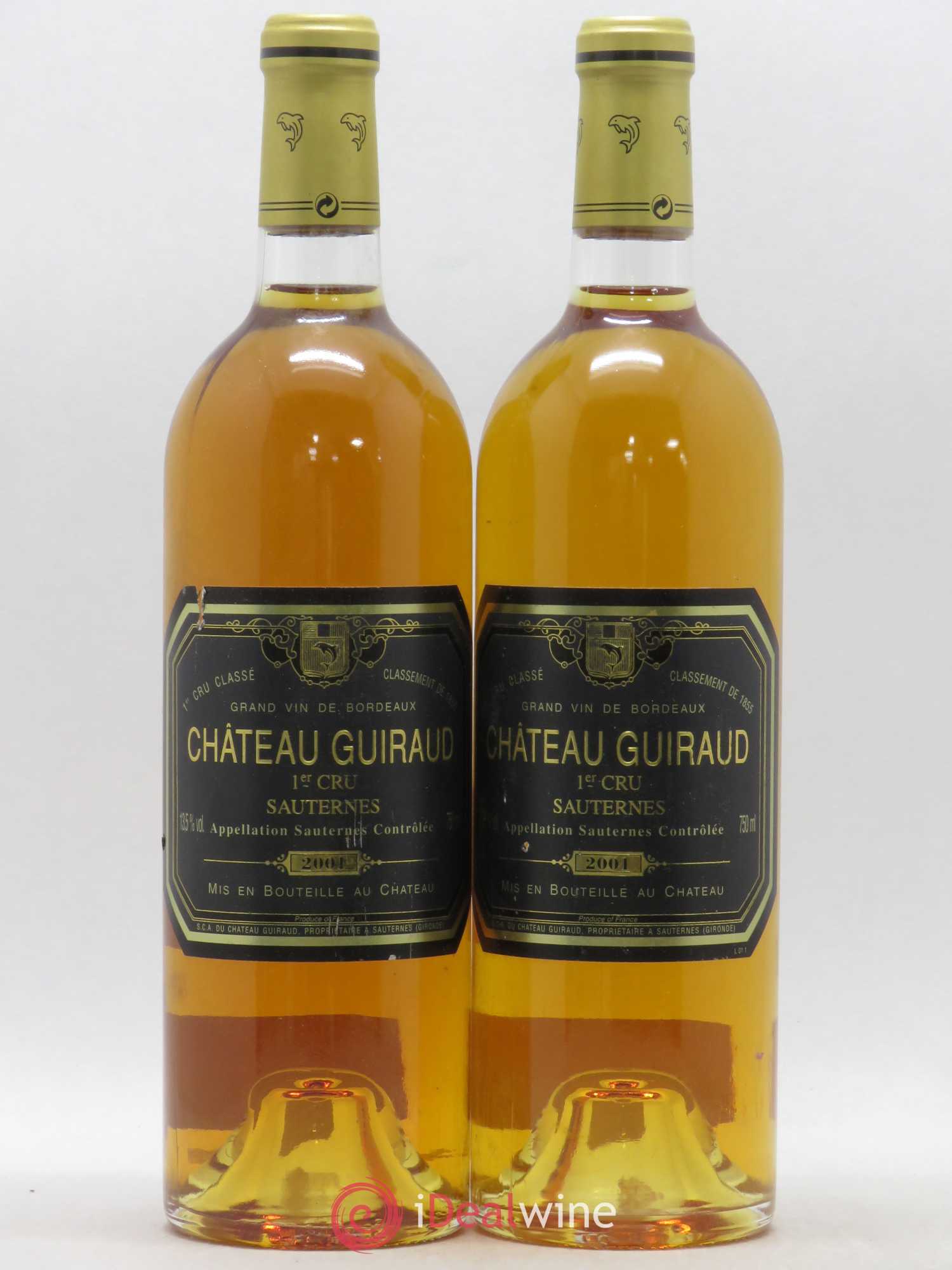 Château Guiraud 1er Grand Cru Classé 2001 - Lotto di 2 bottiglie - 0