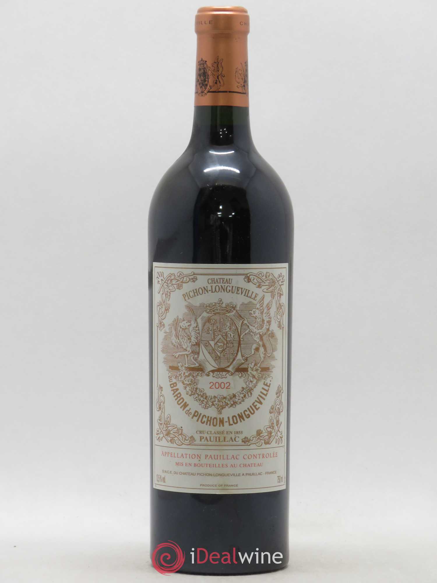 Pichon Longueville Baron 2ème Grand Cru Classé 2002 - Lot de 1 bouteille - 0
