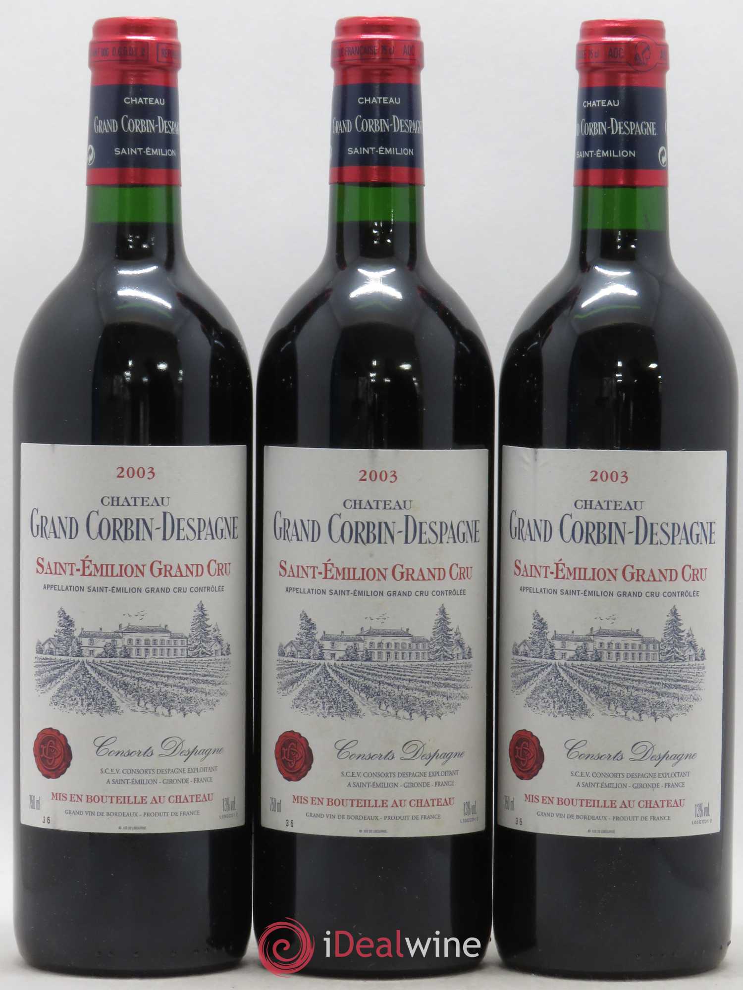 Château Grand Corbin Grand Cru Classé 2003 - Lot de 12 bouteilles - 4