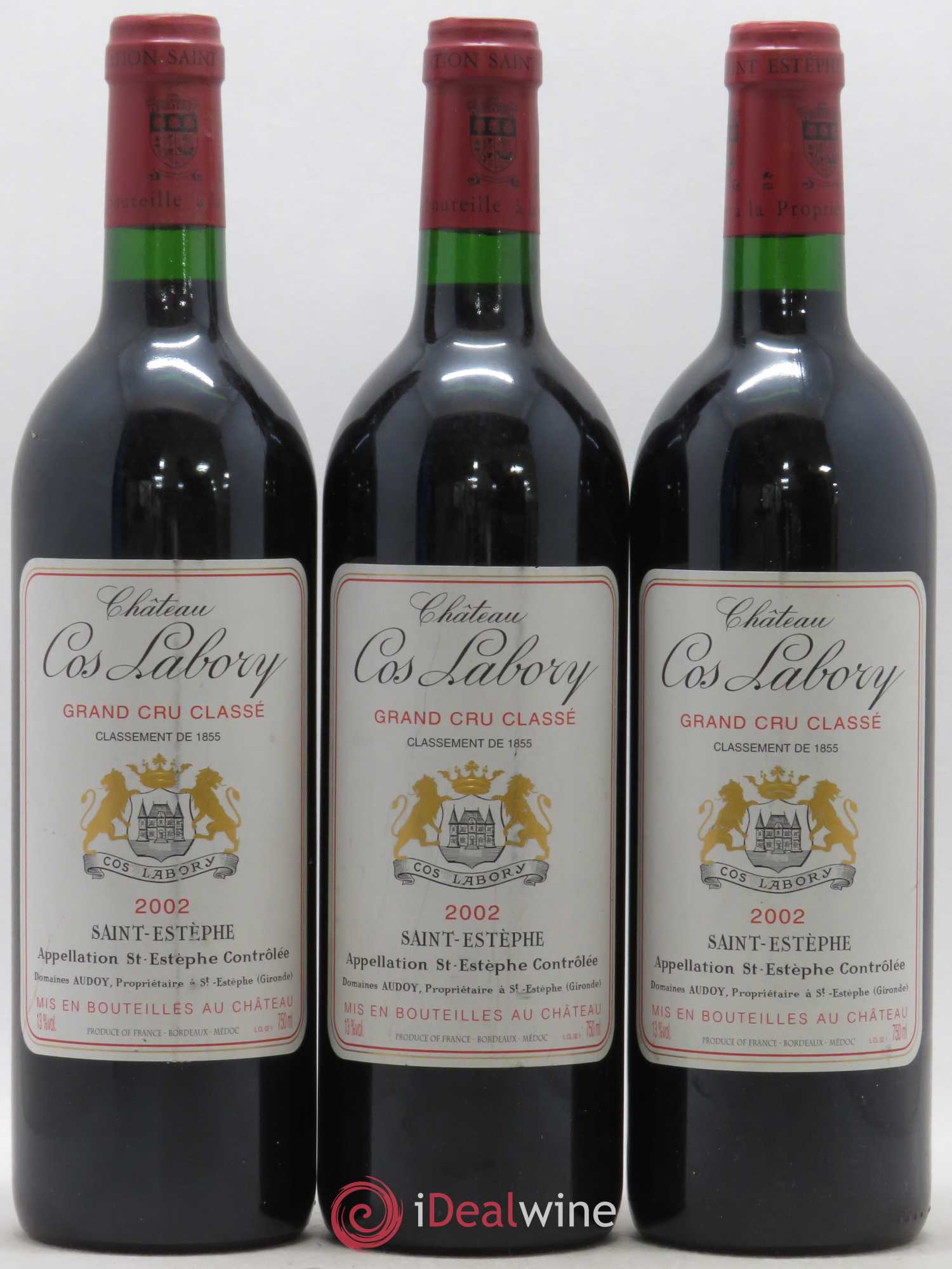 Château Cos Labory 5ème Grand Cru Classé 2002 - Lot de 6 bouteilles - 1
