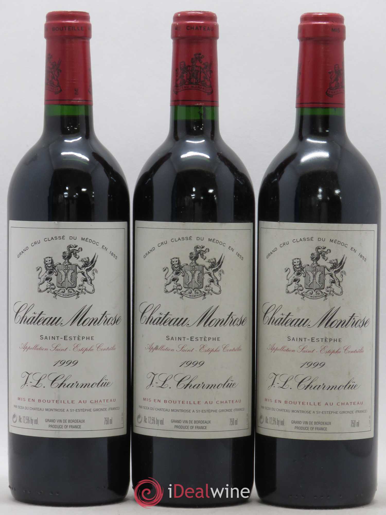 Château Montrose 2ème Grand Cru Classé 1999 - Lot de 3 bouteilles - 0