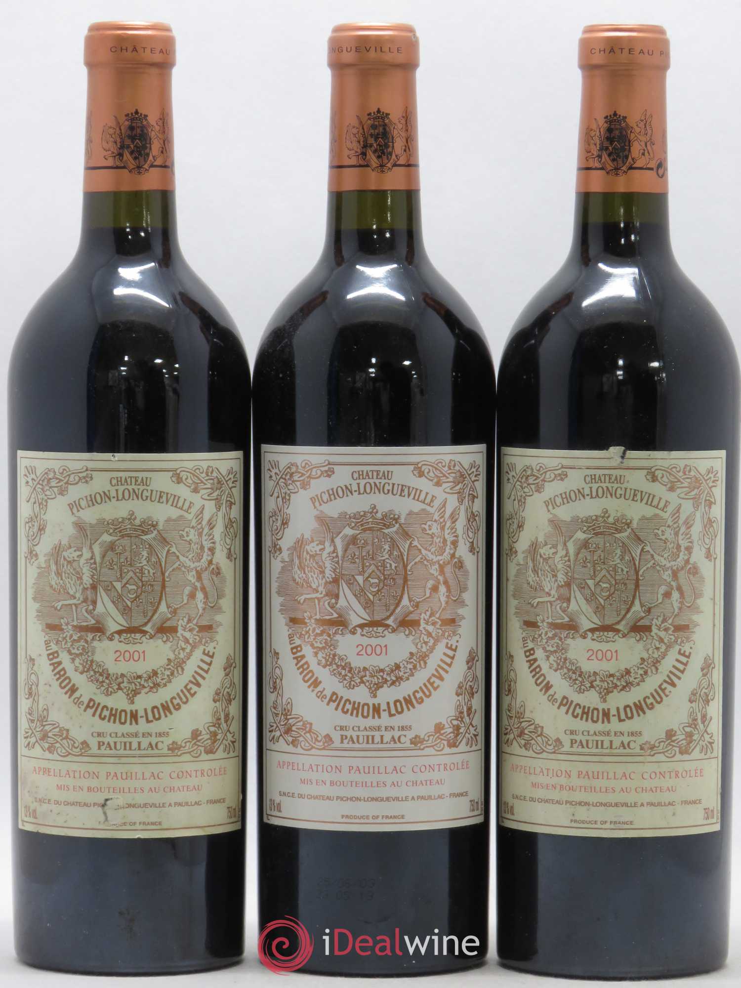 Pichon Longueville Baron 2ème Grand Cru Classé 2001 - Lot de 6 bouteilles - 1